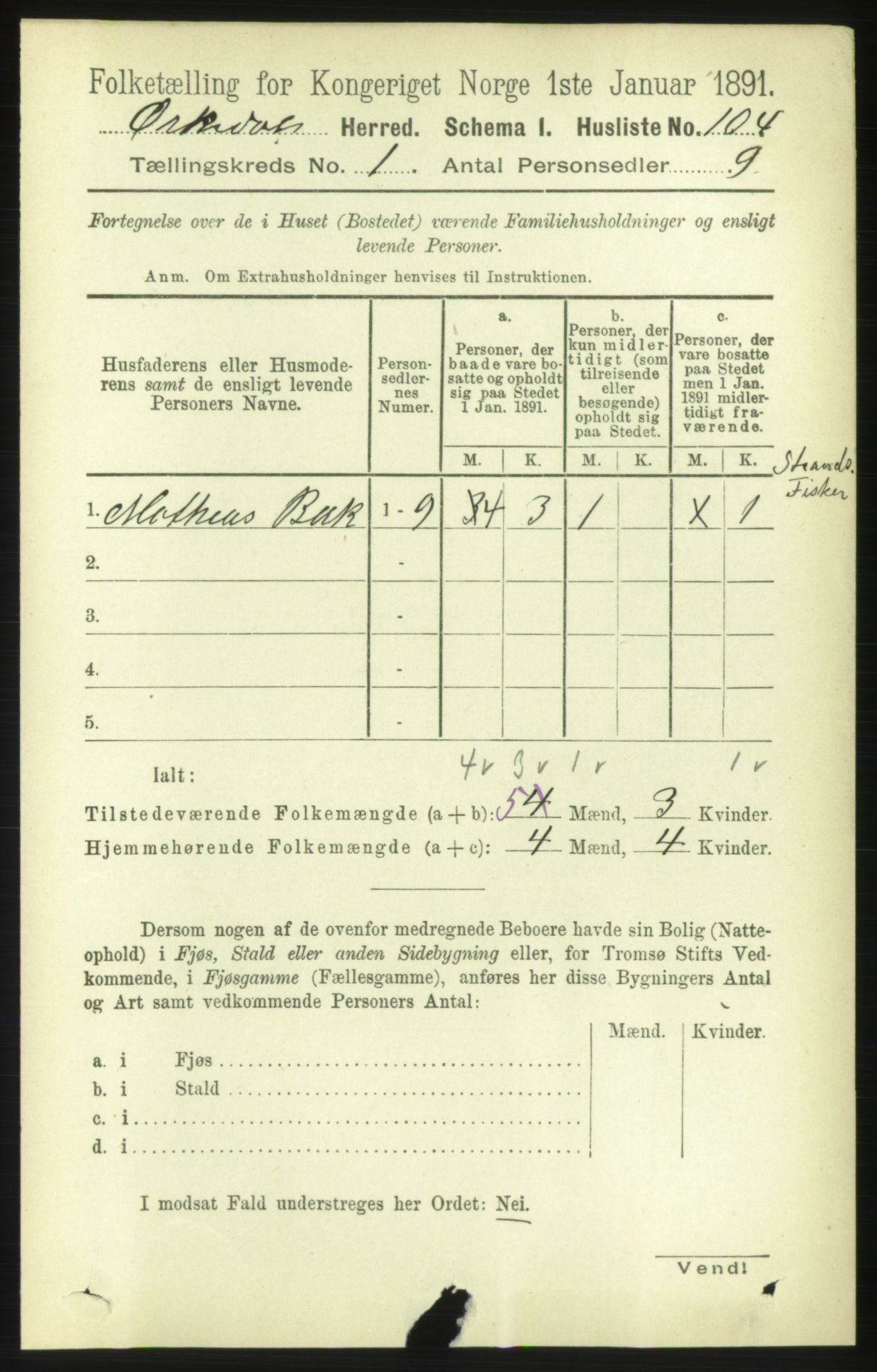 RA, 1891 census for 1638 Orkdal, 1891, p. 150