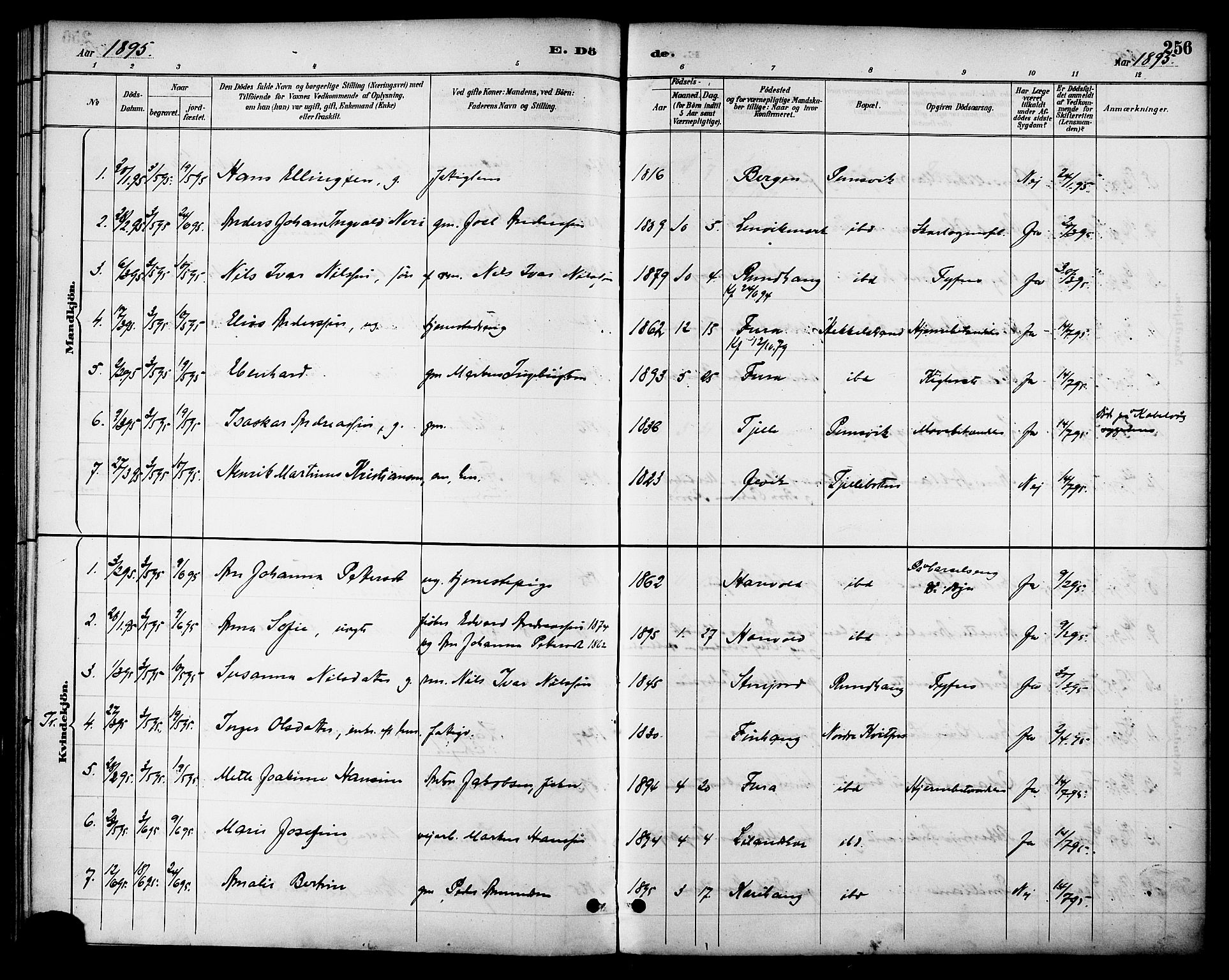 Ministerialprotokoller, klokkerbøker og fødselsregistre - Nordland, AV/SAT-A-1459/863/L0898: Parish register (official) no. 863A10, 1886-1897, p. 256