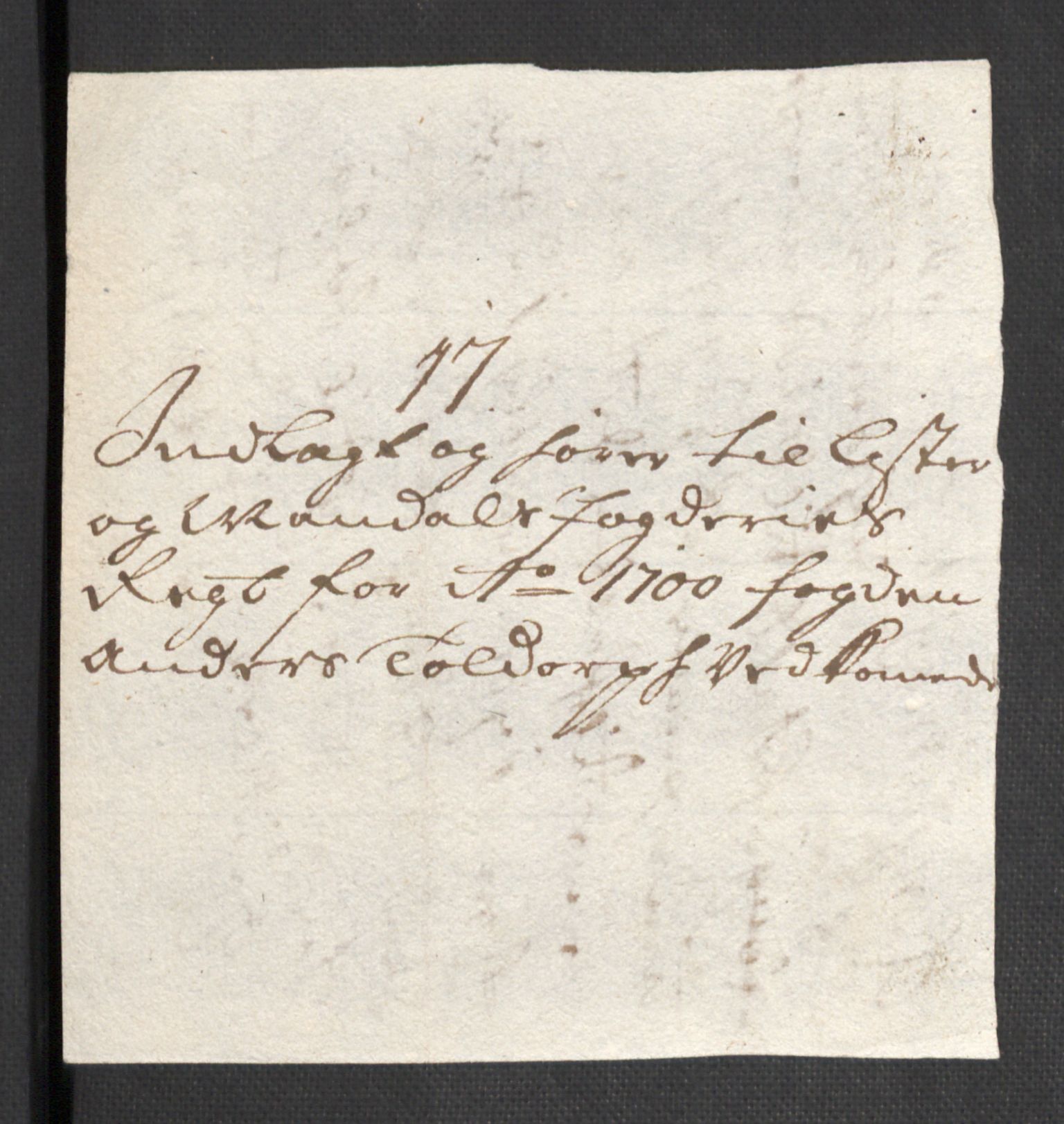 Rentekammeret inntil 1814, Reviderte regnskaper, Fogderegnskap, AV/RA-EA-4092/R43/L2548: Fogderegnskap Lista og Mandal, 1700, p. 177