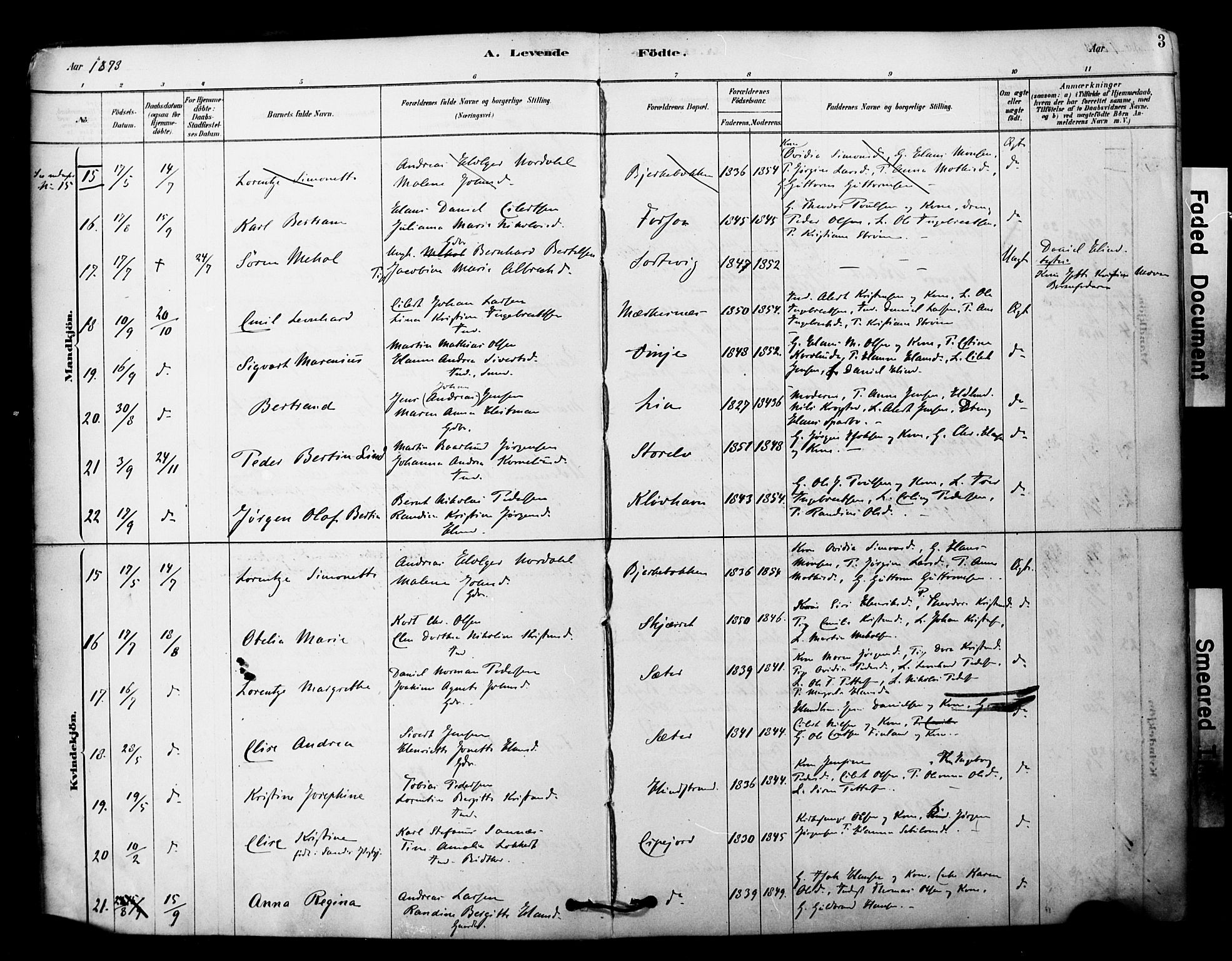 Tranøy sokneprestkontor, SATØ/S-1313/I/Ia/Iaa/L0011kirke: Parish register (official) no. 11, 1878-1904, p. 3