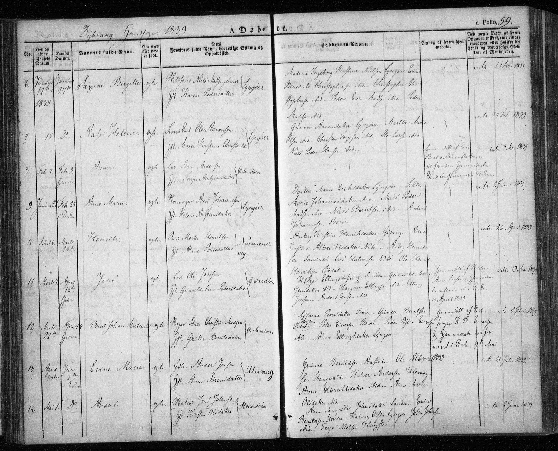 Dypvåg sokneprestkontor, AV/SAK-1111-0007/F/Fa/Faa/L0004: Parish register (official) no. A 4, 1824-1840, p. 60