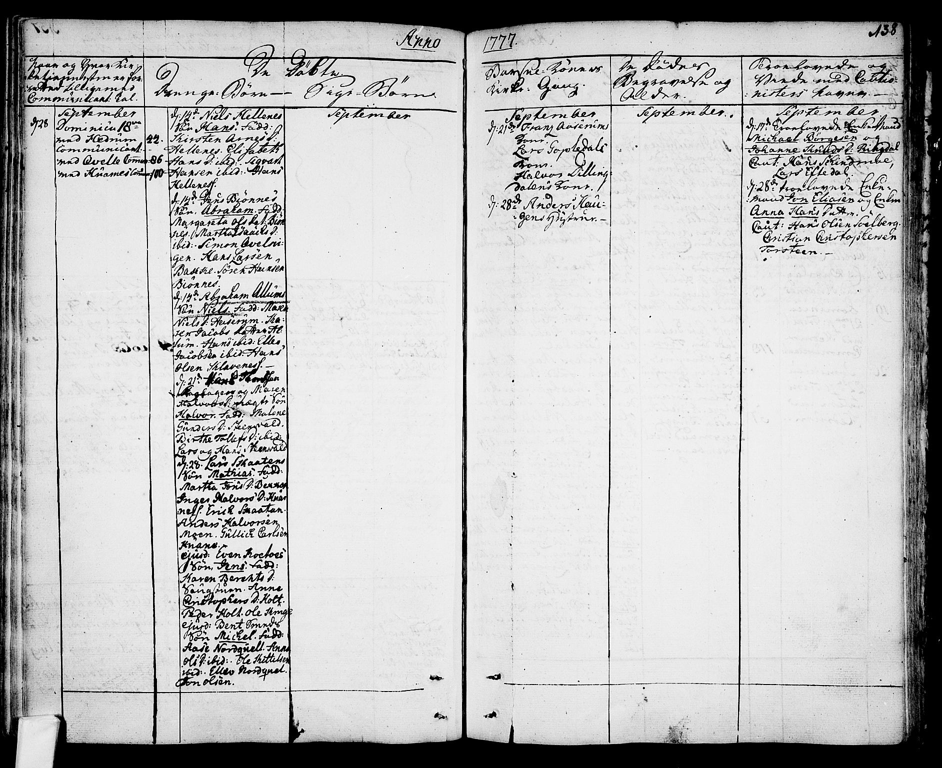 Hedrum kirkebøker, AV/SAKO-A-344/F/Fa/L0001: Parish register (official) no. I 1, 1751-1785, p. 138