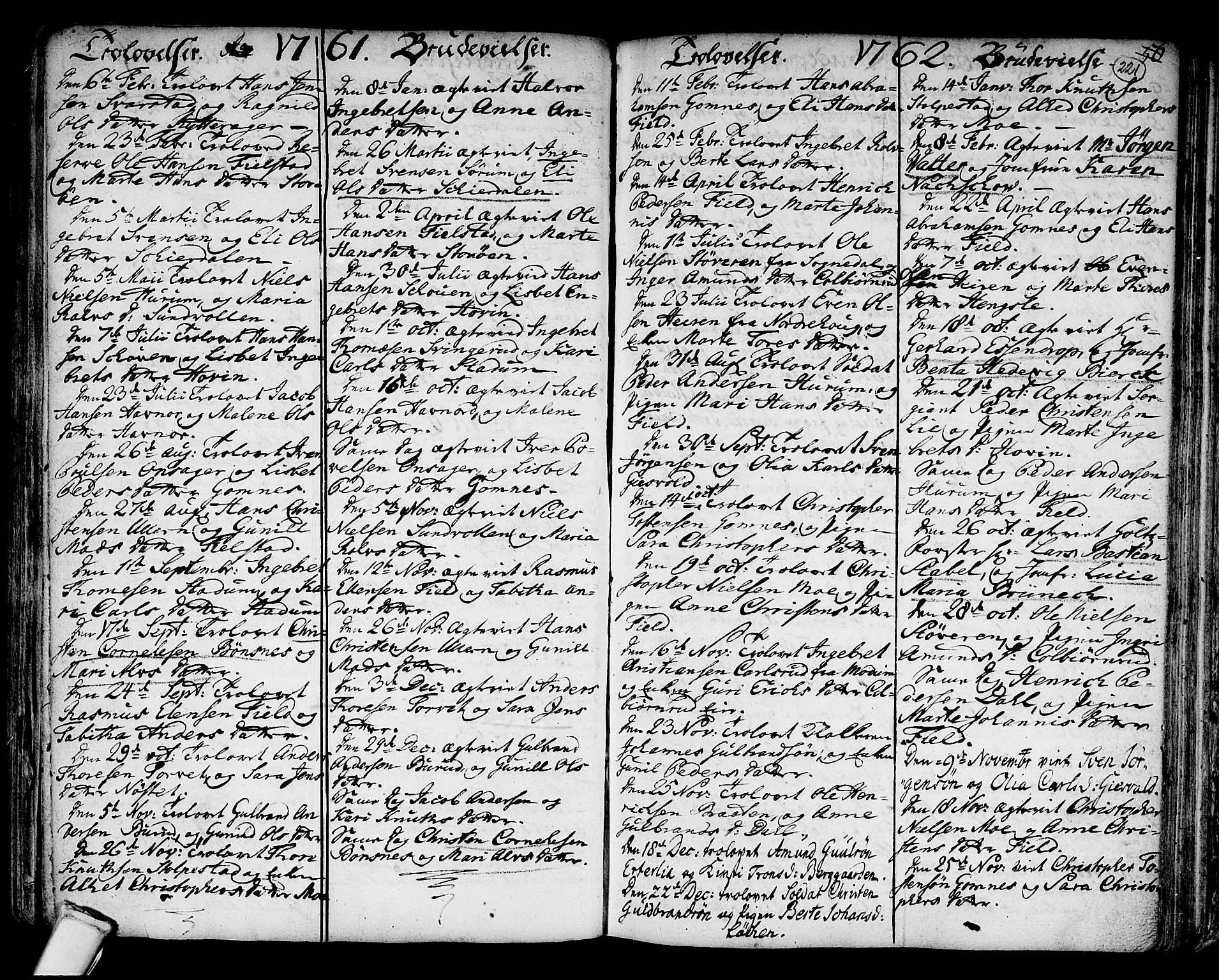 Hole kirkebøker, SAKO/A-228/F/Fa/L0001: Parish register (official) no. I 1, 1716-1765, p. 221