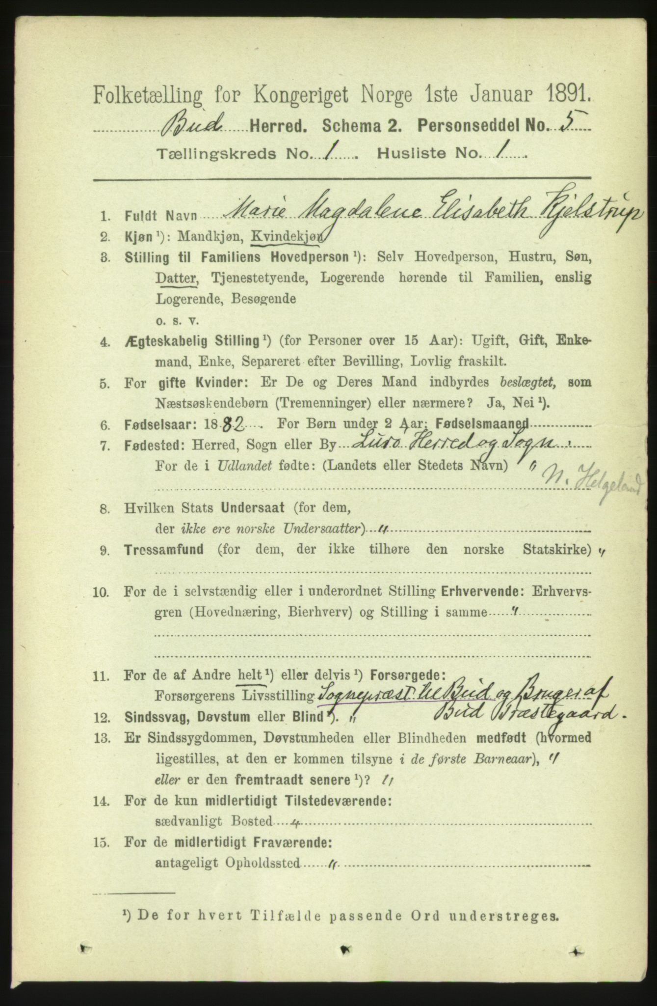 RA, 1891 census for 1549 Bud, 1891, p. 119