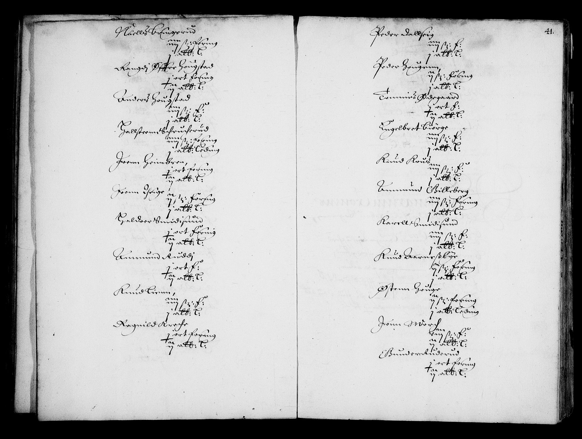 Rentekammeret inntil 1814, Realistisk ordnet avdeling, RA/EA-4070/N/Na/L0001: [XI f]: Akershus stifts jordebok, 1652, p. 40b-41a