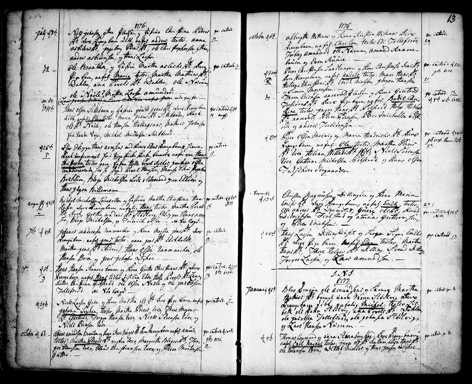 Rygge prestekontor Kirkebøker, SAO/A-10084b/F/Fa/L0002: Parish register (official) no. 2, 1771-1814, p. 13