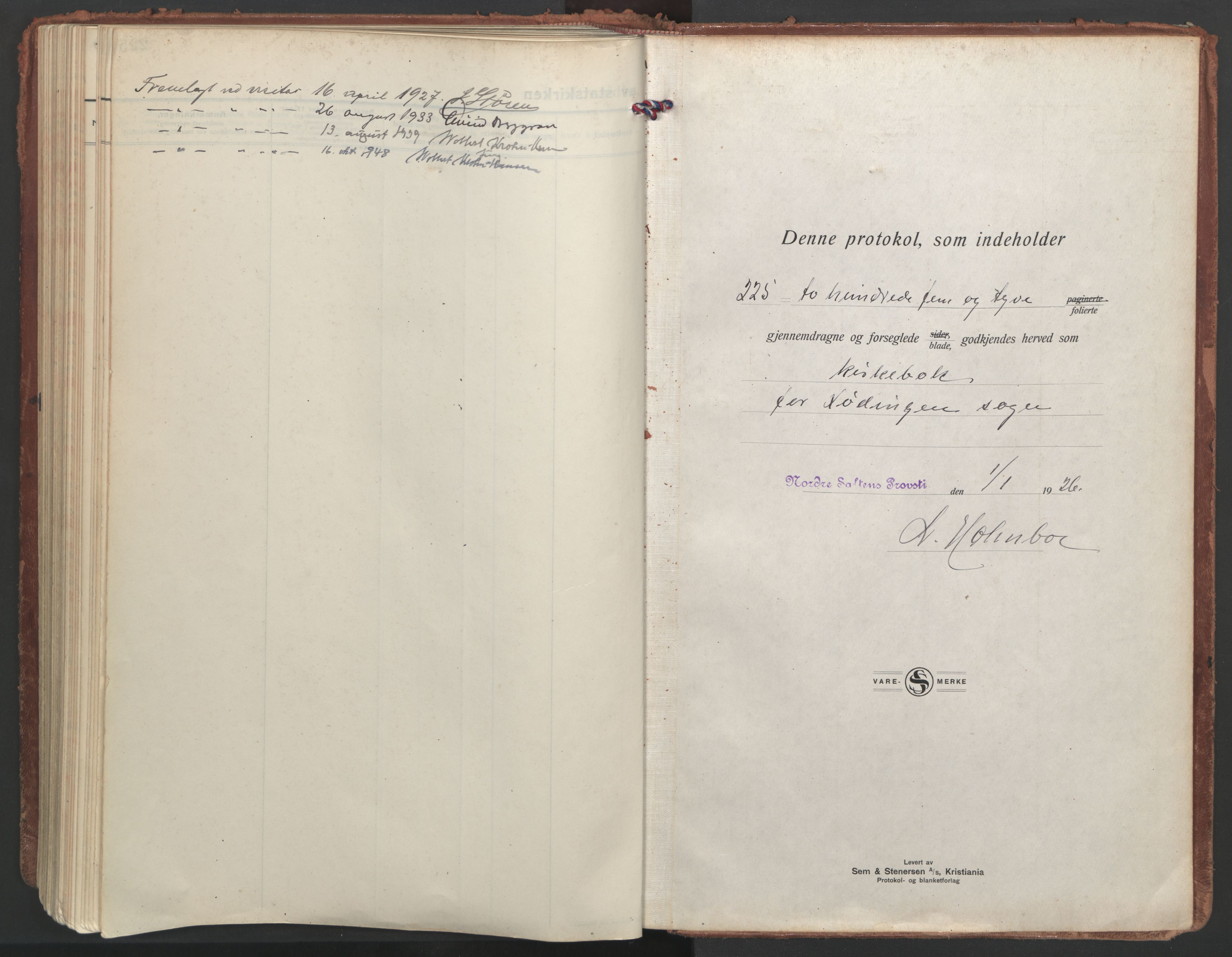 Ministerialprotokoller, klokkerbøker og fødselsregistre - Nordland, SAT/A-1459/872/L1043: Parish register (official) no. 872A18, 1925-1939