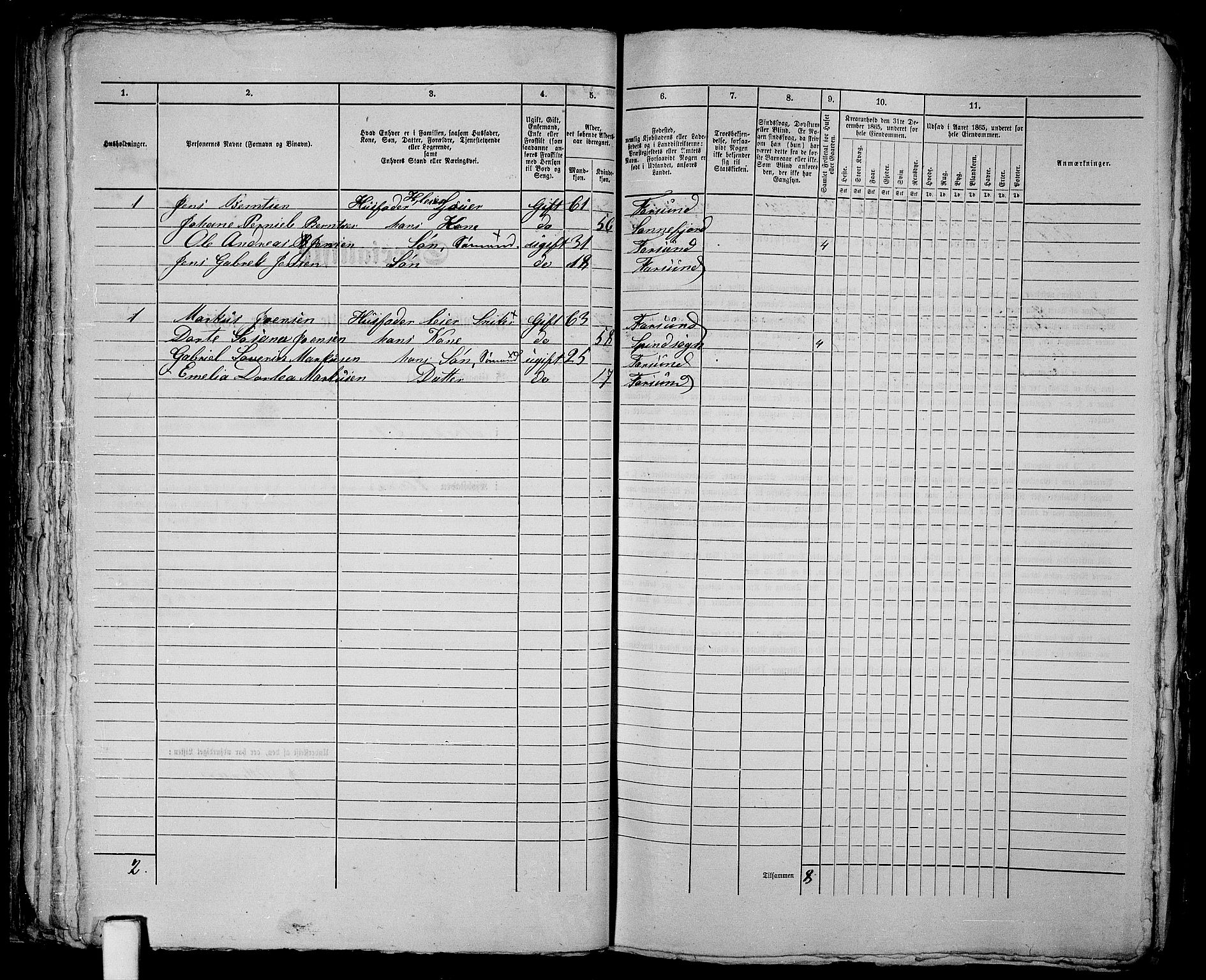 RA, 1865 census for Vanse/Farsund, 1865, p. 79