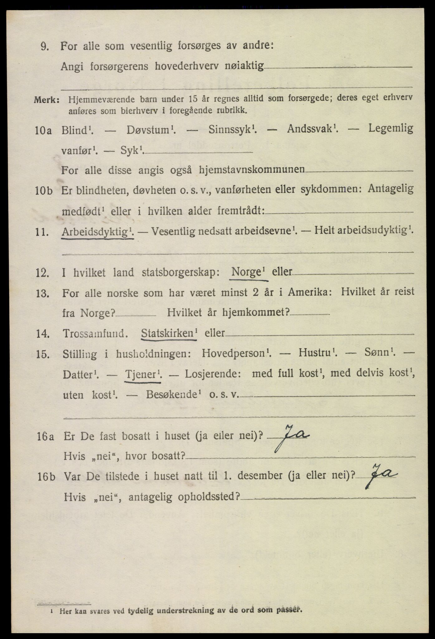 SAK, 1920 census for Hornnes, 1920, p. 1780