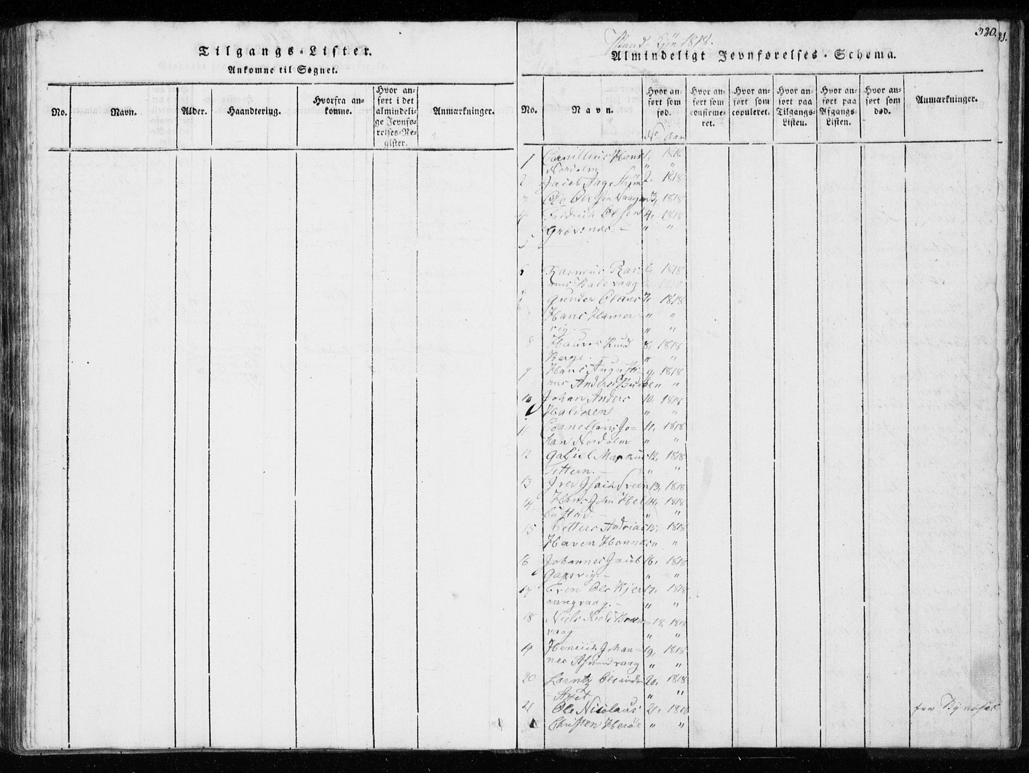 Ministerialprotokoller, klokkerbøker og fødselsregistre - Sør-Trøndelag, SAT/A-1456/634/L0527: Parish register (official) no. 634A03, 1818-1826, p. 320