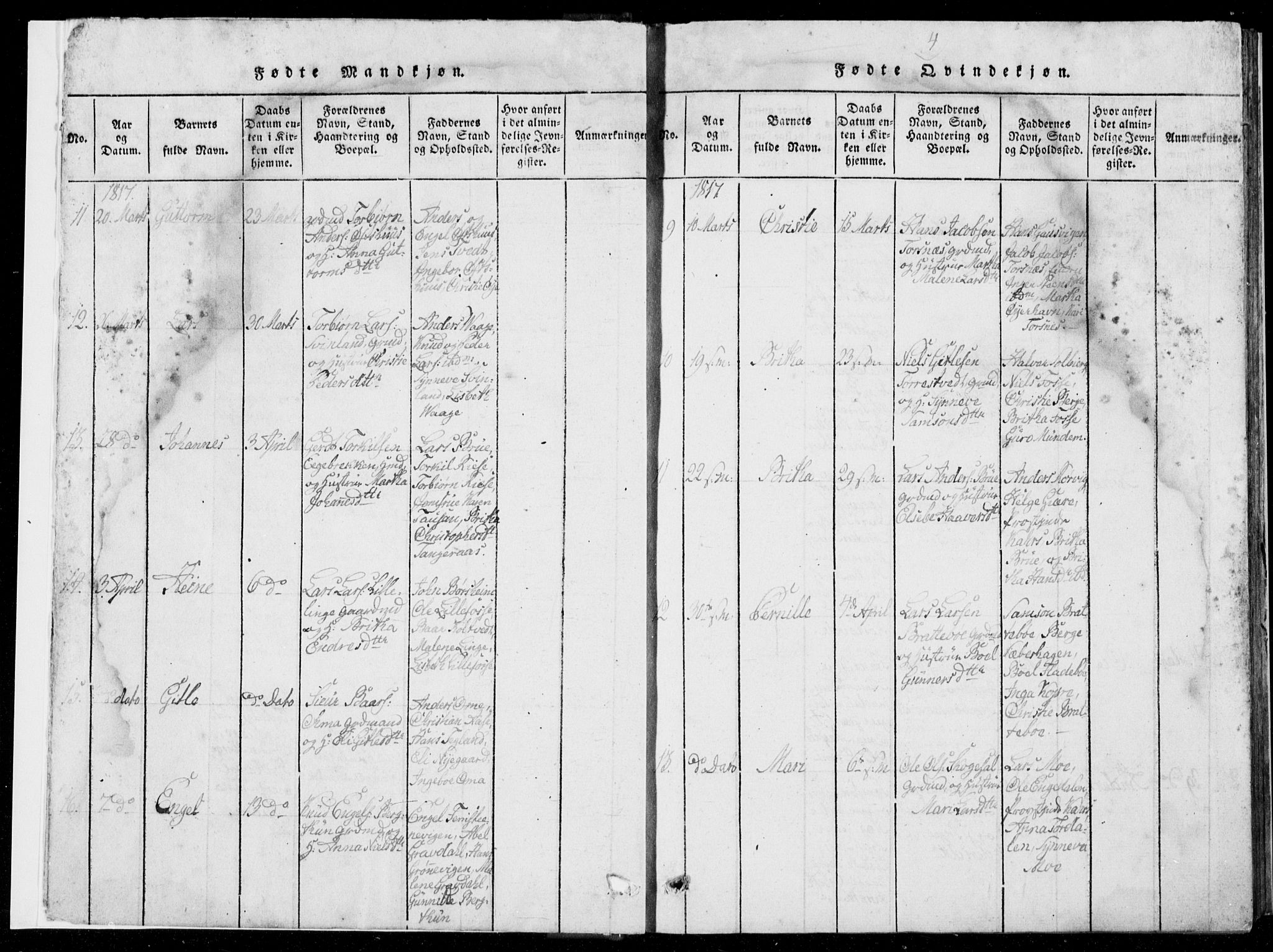 Strandebarm sokneprestembete, SAB/A-78401/H/Hab: Parish register (copy) no. A  1, 1816-1826, p. 4