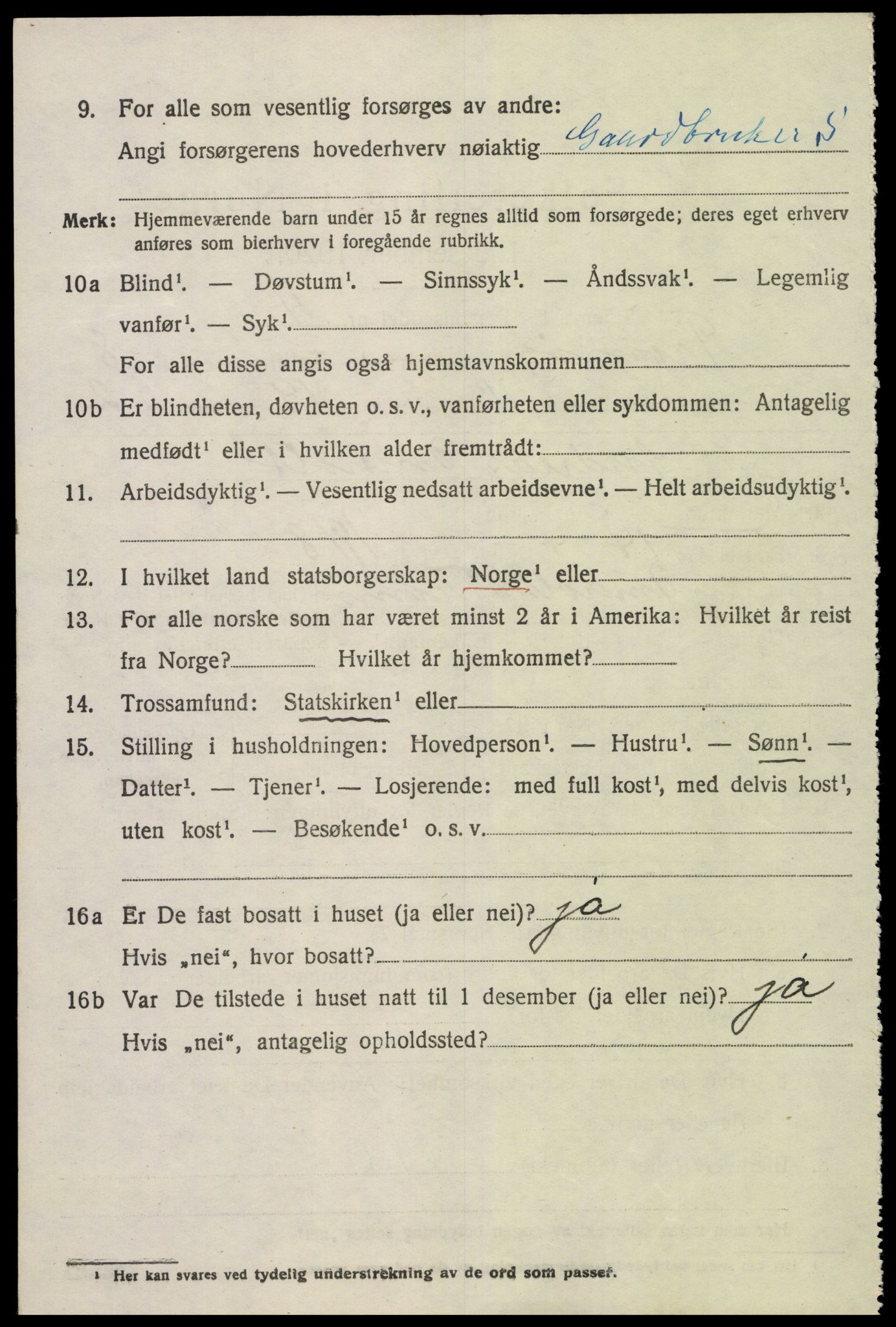 SAK, 1920 census for Tromøy, 1920, p. 5866
