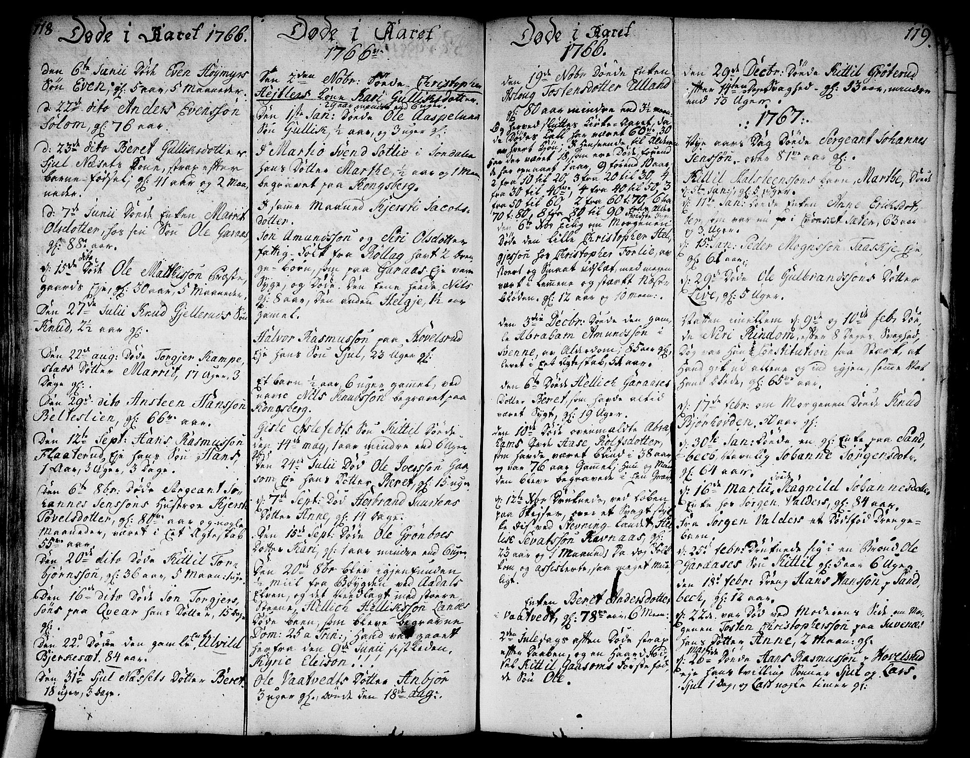 Flesberg kirkebøker, SAKO/A-18/F/Fa/L0003: Parish register (official) no. I 3, 1748-1790, p. 118-119