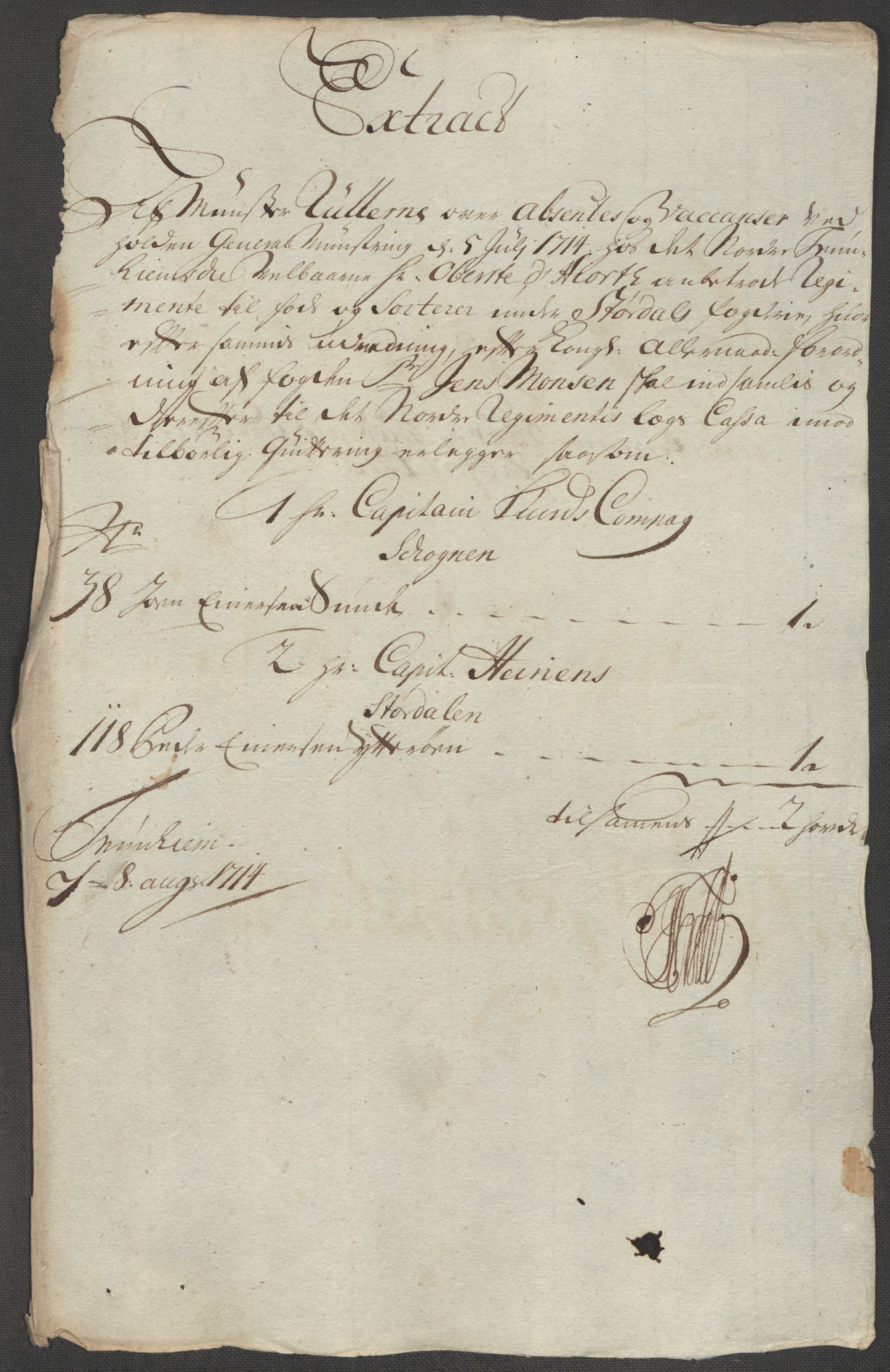 Rentekammeret inntil 1814, Reviderte regnskaper, Fogderegnskap, RA/EA-4092/R62/L4205: Fogderegnskap Stjørdal og Verdal, 1715, p. 180