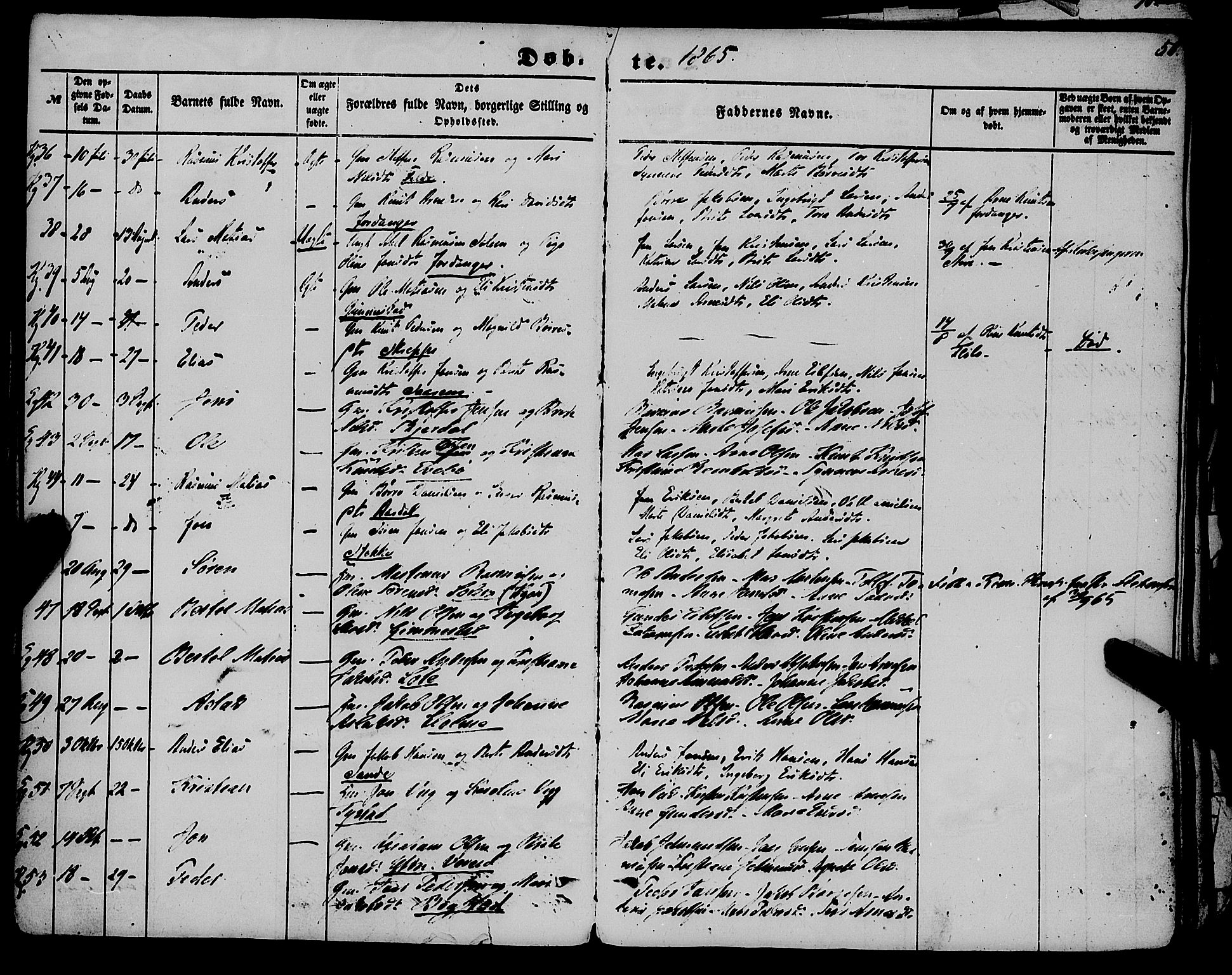 Gloppen sokneprestembete, AV/SAB-A-80101/H/Haa/Haaa/L0009: Parish register (official) no. A 9, 1855-1870, p. 50