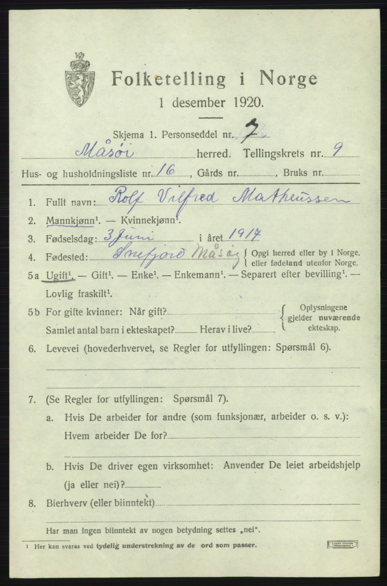 SATØ, 1920 census for Måsøy, 1920, p. 4704