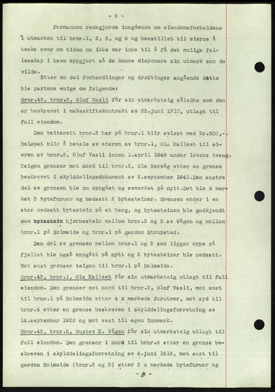 Nordmøre sorenskriveri, AV/SAT-A-4132/1/2/2Ca: Mortgage book no. A107, 1947-1948, Diary no: : 357/1948