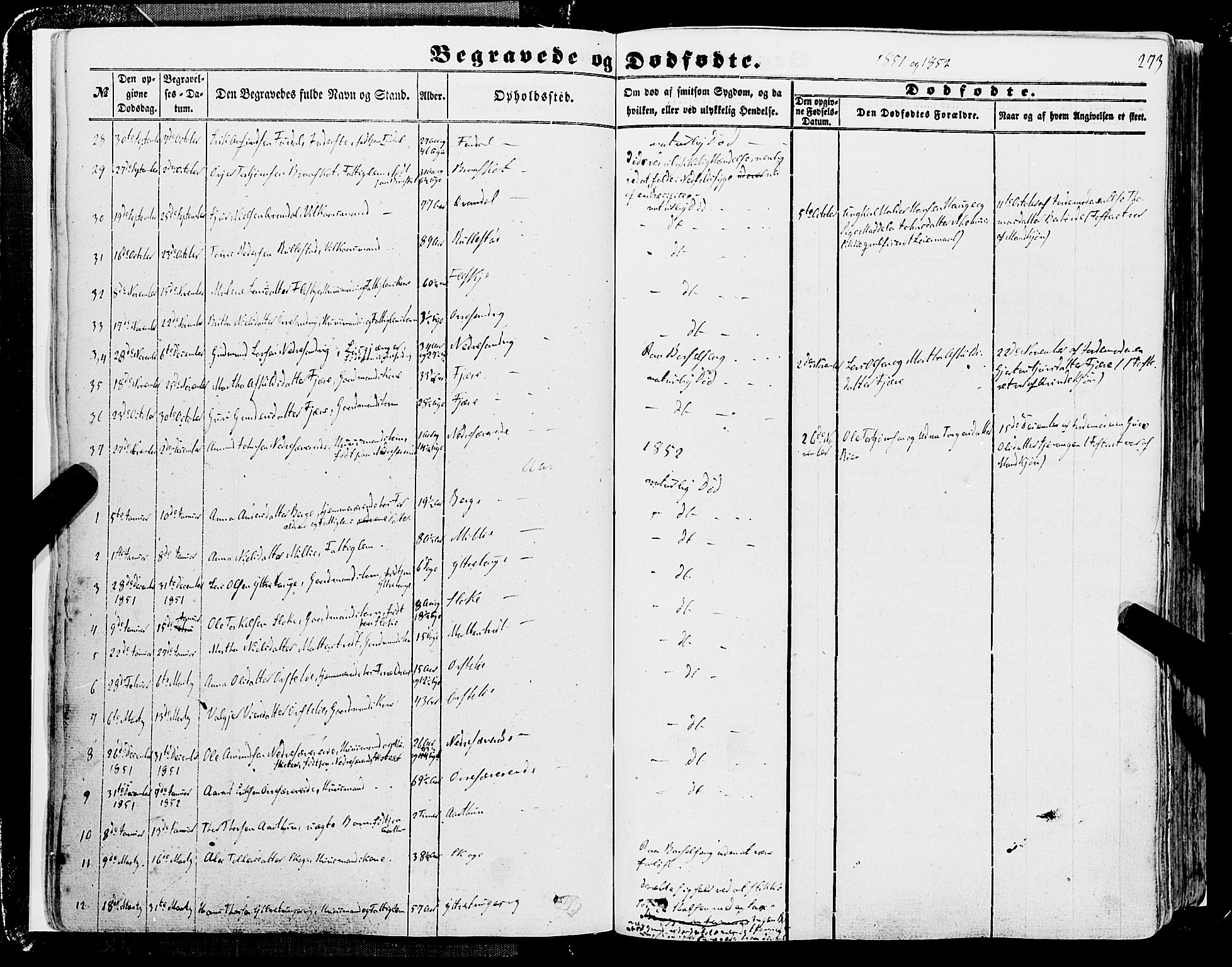 Skånevik sokneprestembete, AV/SAB-A-77801/H/Haa: Parish register (official) no. A 5II, 1848-1869, p. 273