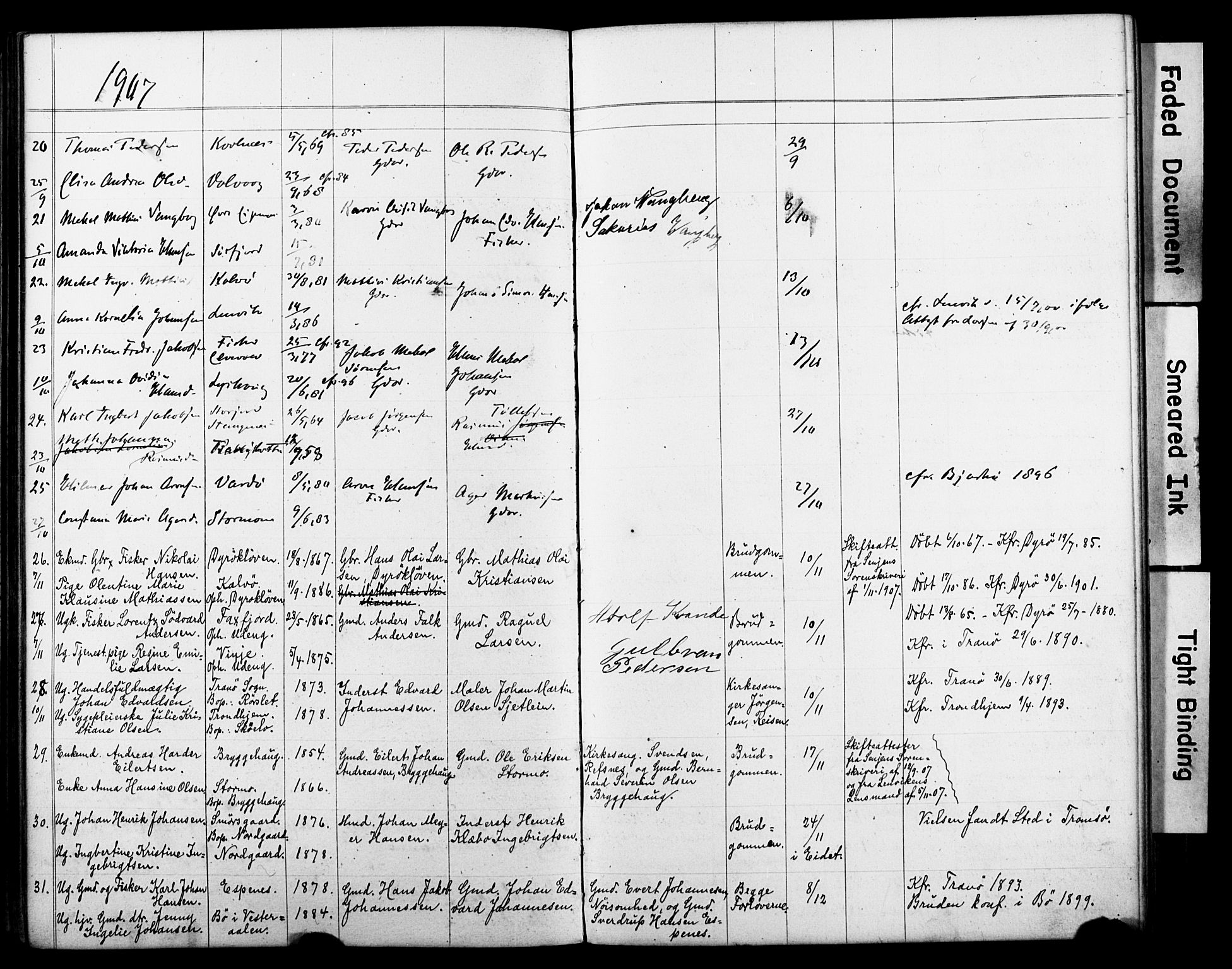 Tranøy sokneprestkontor, AV/SATØ-S-1313/J/Jc/L0052: Banns register no. 52, 1876-1918