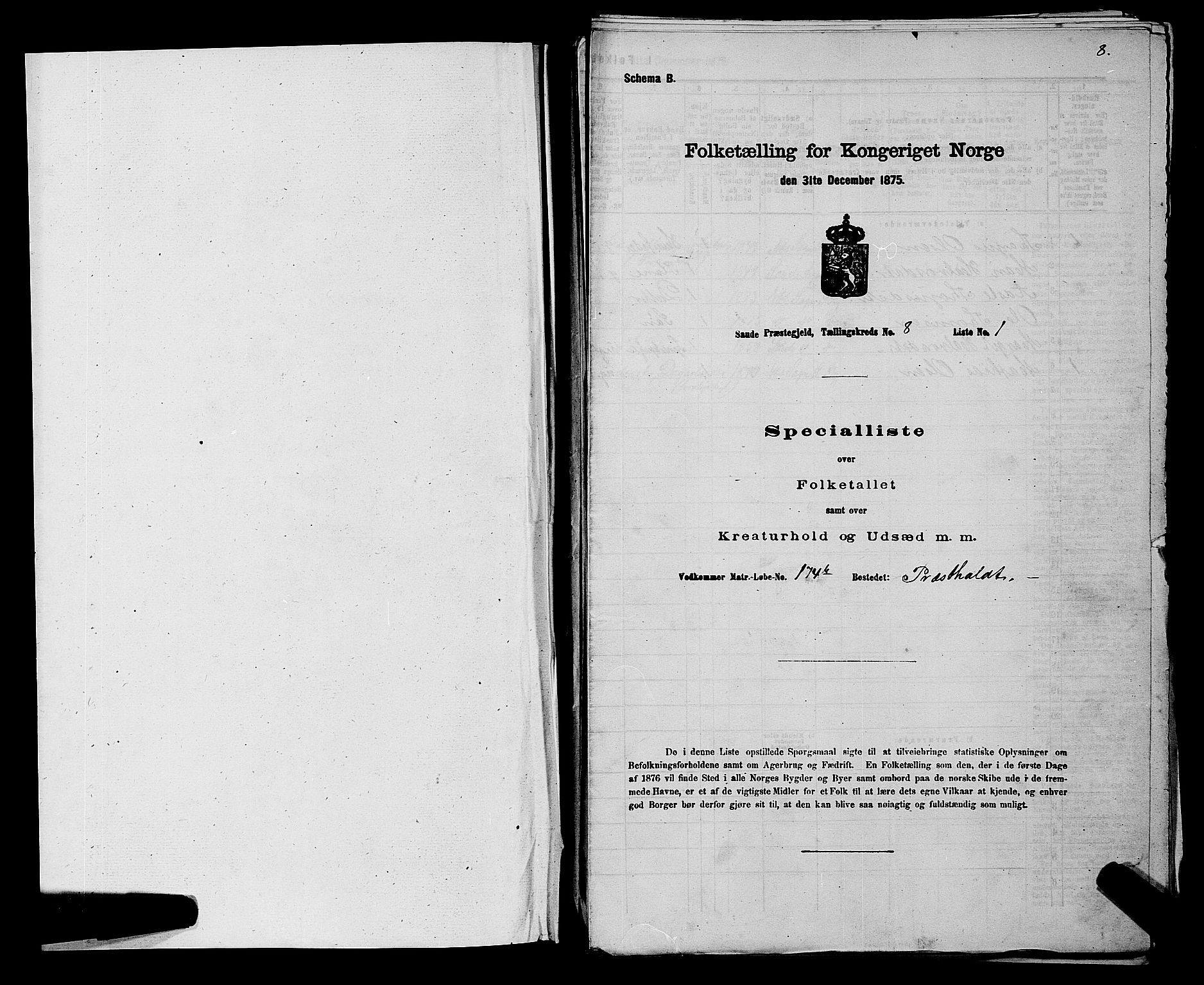 SAKO, 1875 census for 0822P Sauherad, 1875, p. 927