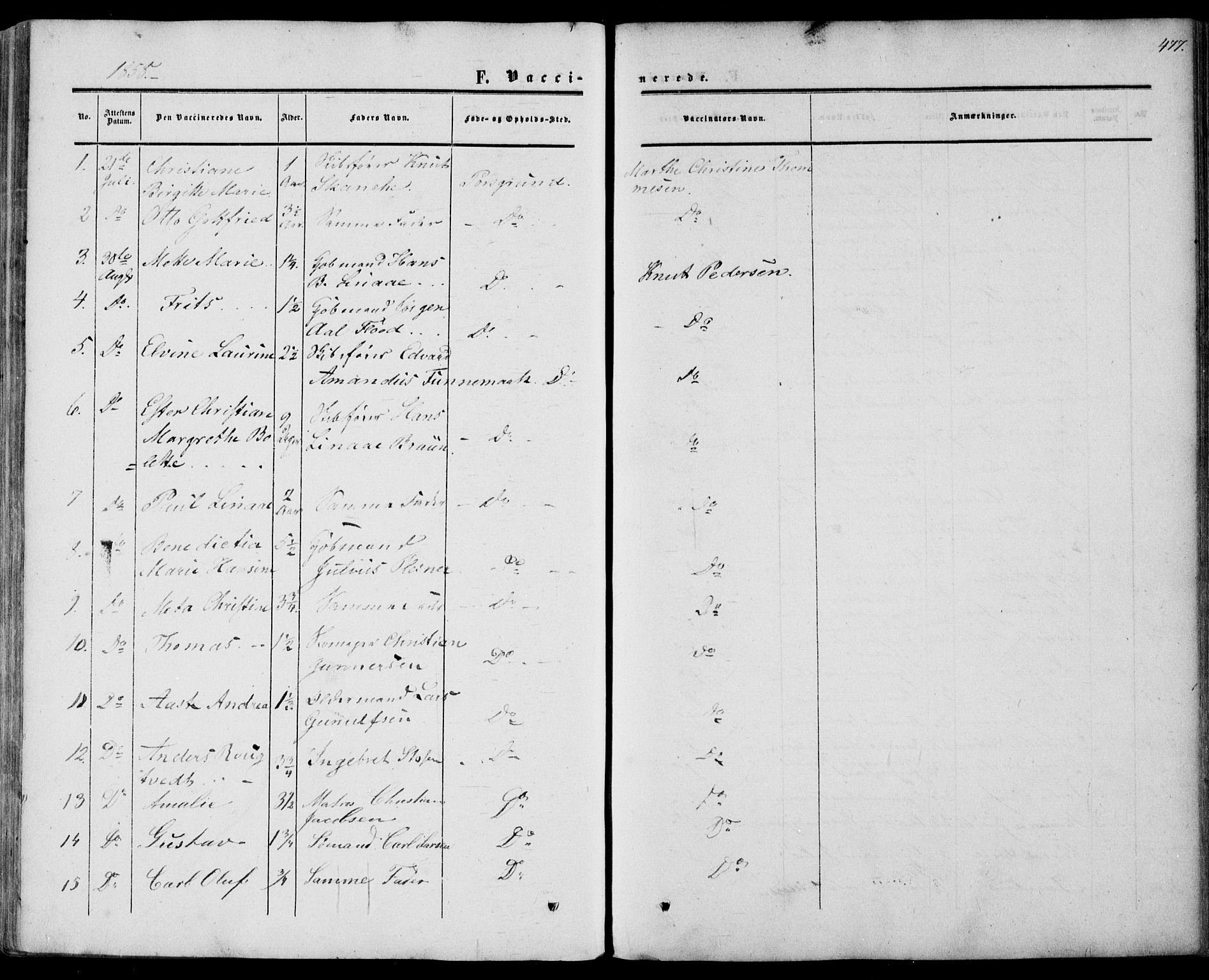Porsgrunn kirkebøker , SAKO/A-104/F/Fa/L0007: Parish register (official) no. 7, 1858-1877, p. 477