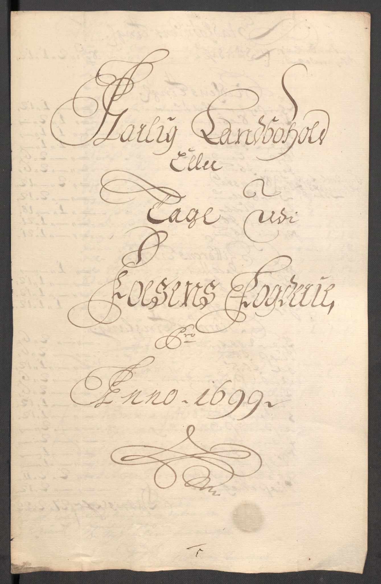 Rentekammeret inntil 1814, Reviderte regnskaper, Fogderegnskap, RA/EA-4092/R57/L3853: Fogderegnskap Fosen, 1698-1699, p. 234