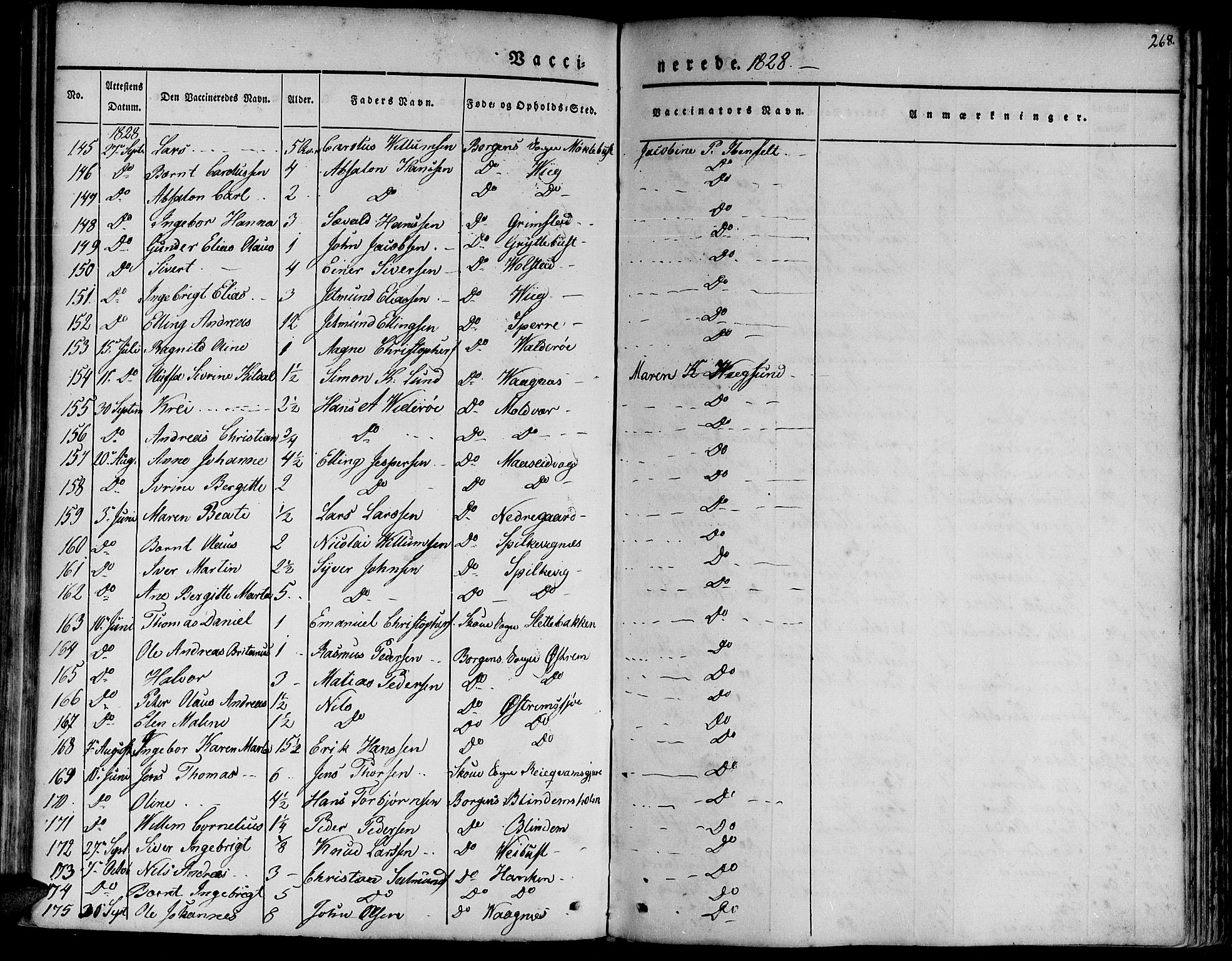 Ministerialprotokoller, klokkerbøker og fødselsregistre - Møre og Romsdal, AV/SAT-A-1454/528/L0395: Parish register (official) no. 528A06, 1828-1839, p. 268