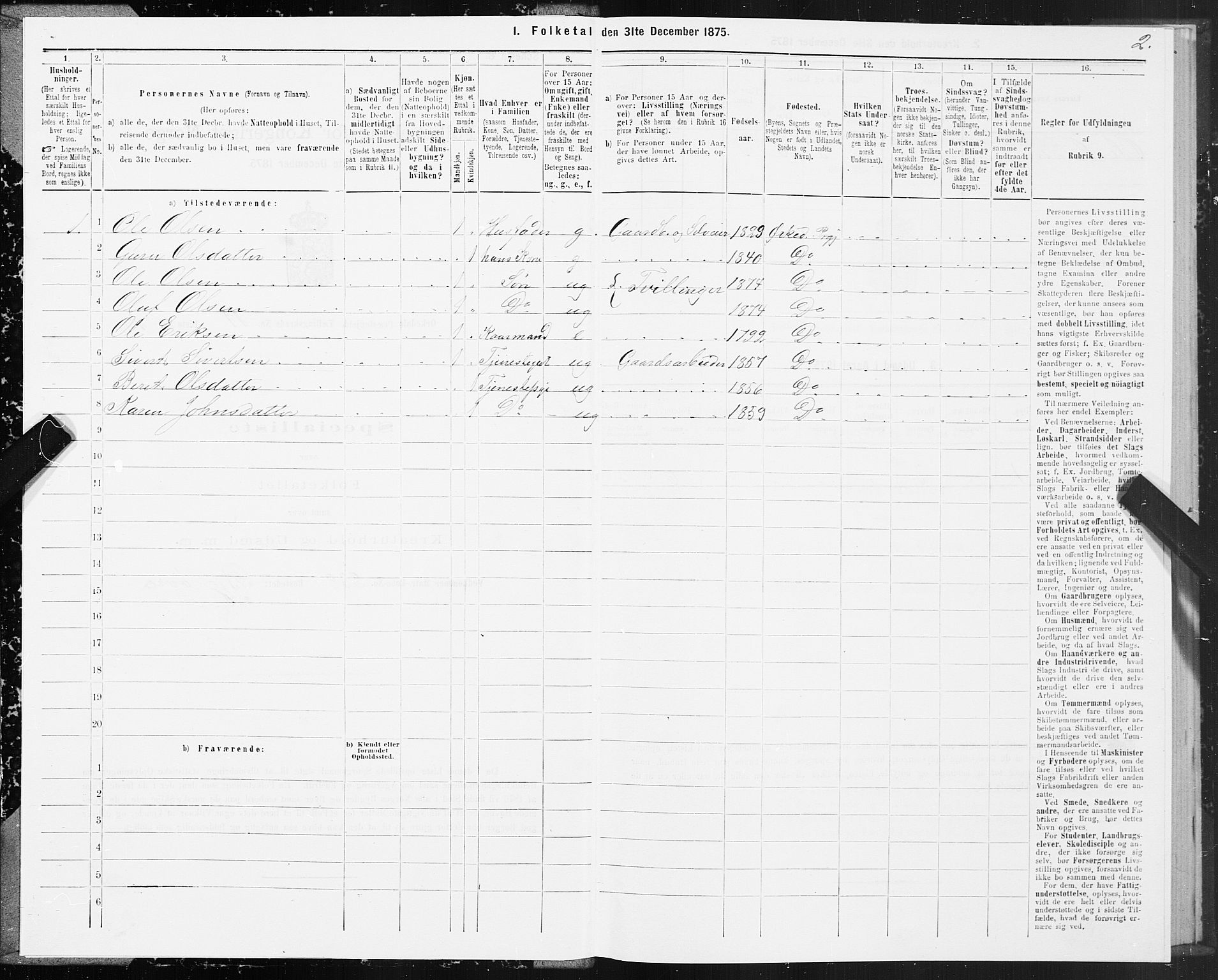 SAT, 1875 census for 1638P Orkdal, 1875, p. 6002