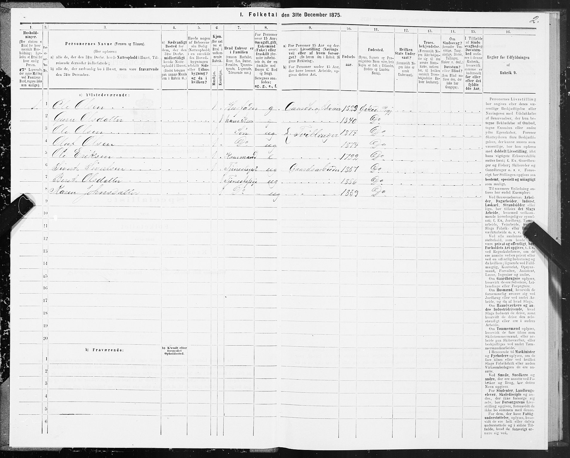 SAT, 1875 census for 1638P Orkdal, 1875, p. 6002