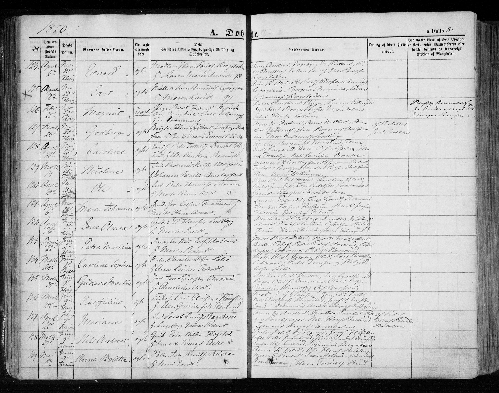 Eiker kirkebøker, AV/SAKO-A-4/F/Fa/L0014: Parish register (official) no. I 14, 1846-1854, p. 81