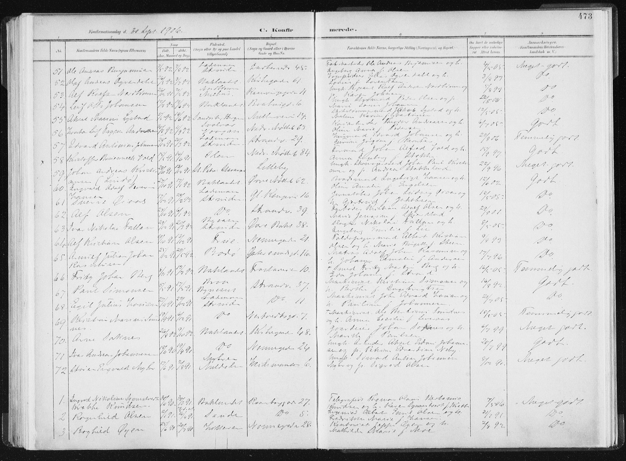 Ministerialprotokoller, klokkerbøker og fødselsregistre - Sør-Trøndelag, AV/SAT-A-1456/604/L0200: Parish register (official) no. 604A20II, 1901-1908, p. 473