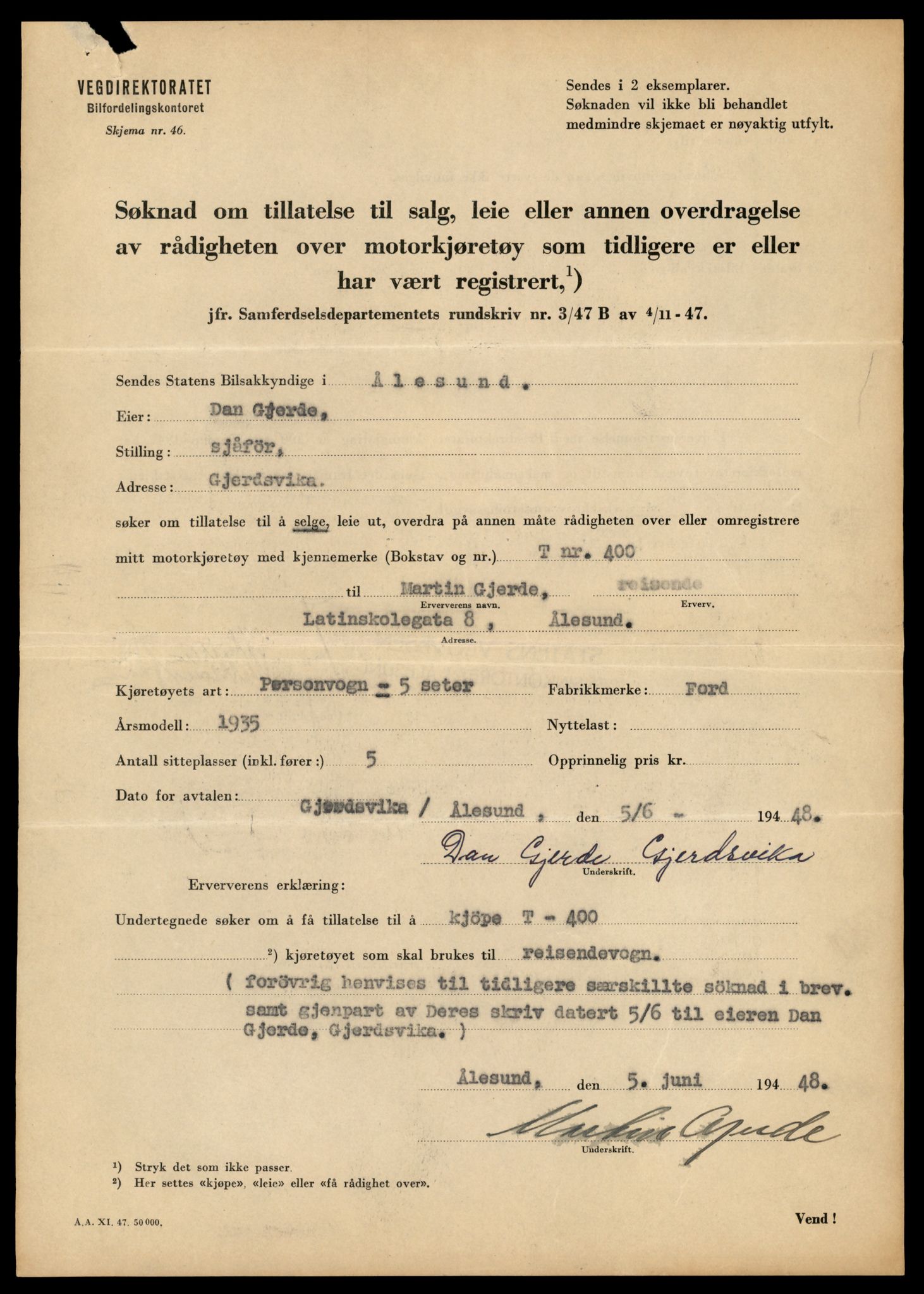 Møre og Romsdal vegkontor - Ålesund trafikkstasjon, SAT/A-4099/F/Fe/L0004: Registreringskort for kjøretøy T 341 - T 442, 1927-1998, p. 1656