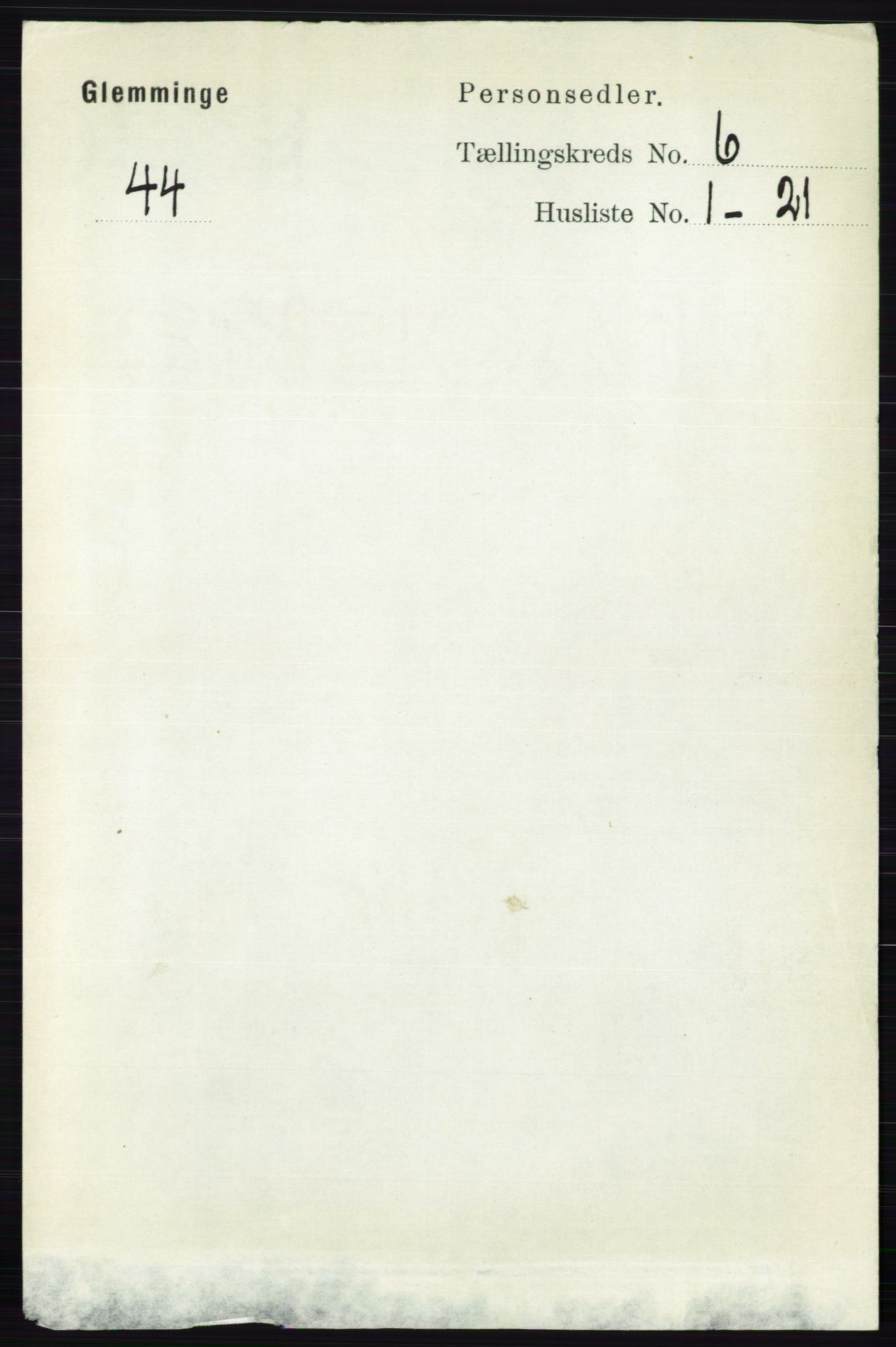 RA, 1891 census for 0132 Glemmen, 1891, p. 7506