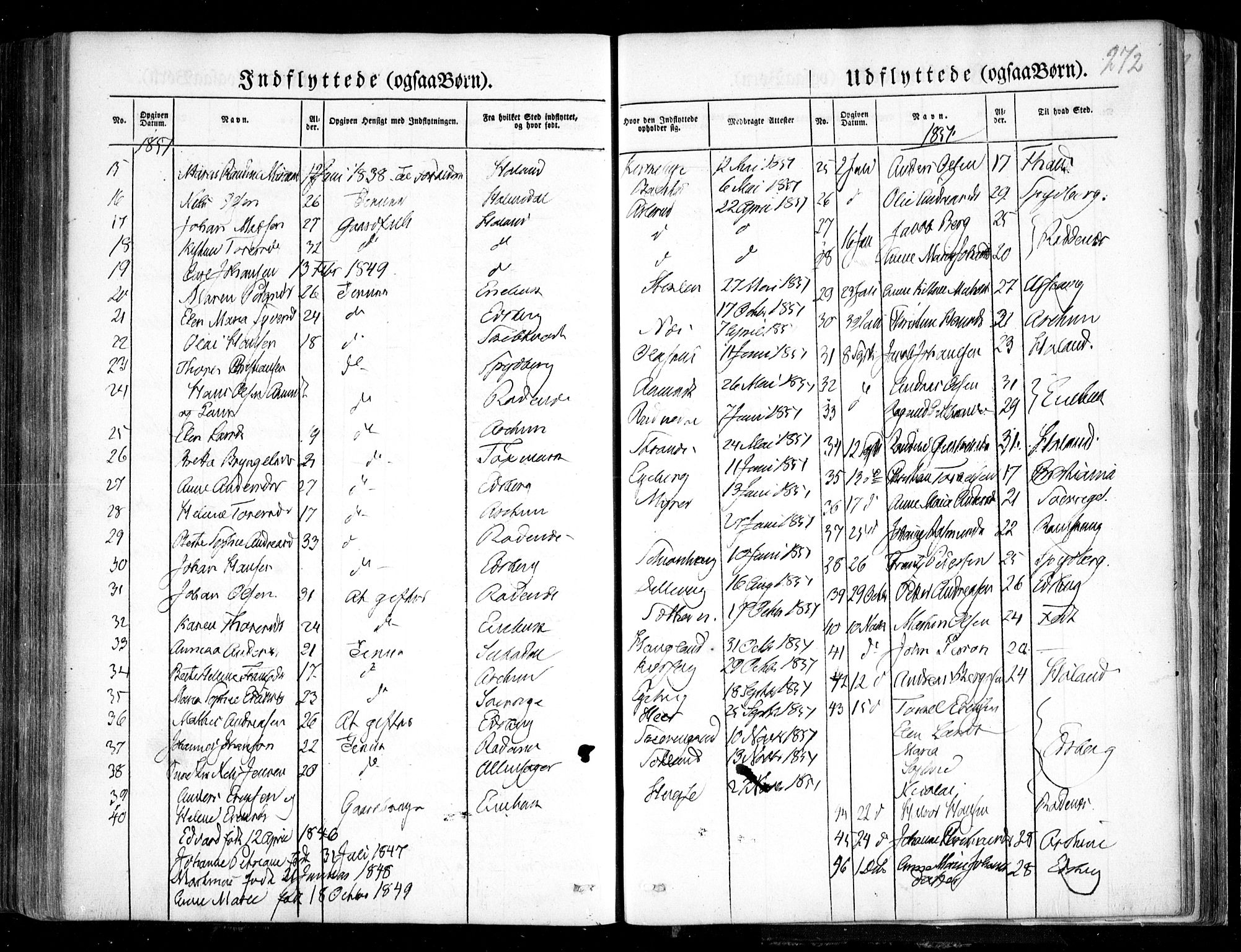Trøgstad prestekontor Kirkebøker, SAO/A-10925/F/Fa/L0007: Parish register (official) no. I 7, 1845-1854, p. 272
