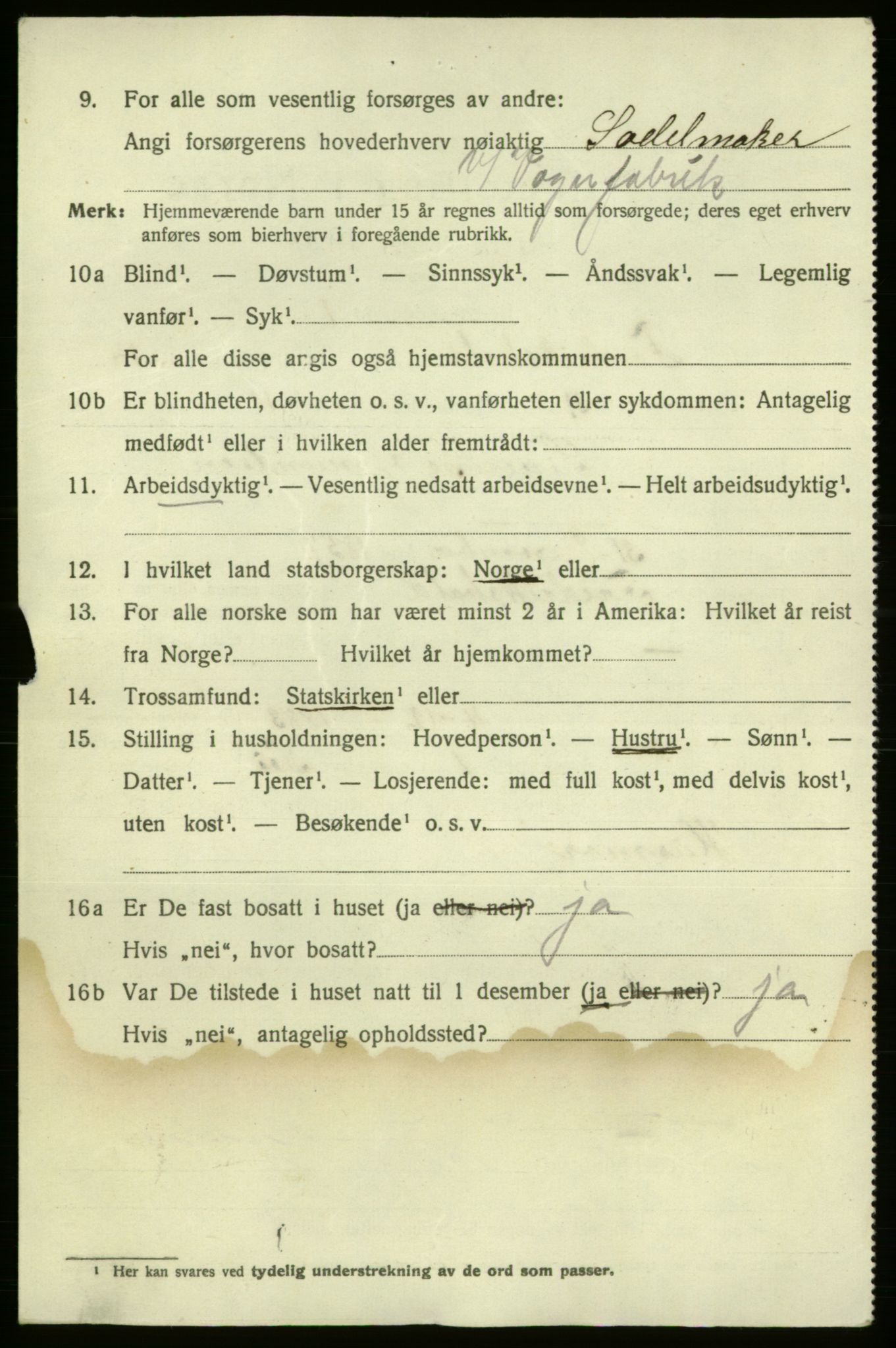 SAO, 1920 census for Fredrikshald, 1920, p. 23096