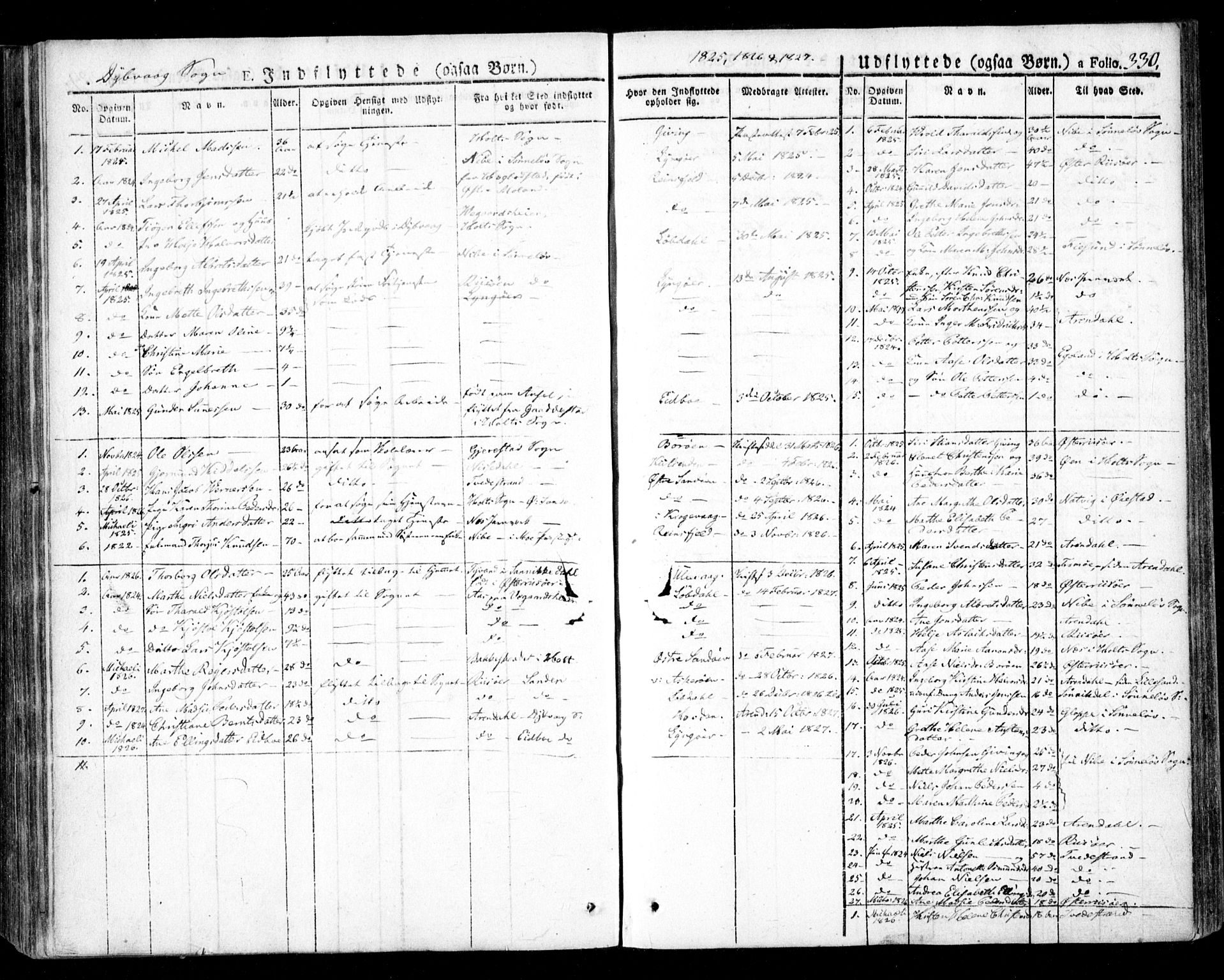 Dypvåg sokneprestkontor, SAK/1111-0007/F/Fa/Faa/L0004: Parish register (official) no. A 4, 1824-1840, p. 330