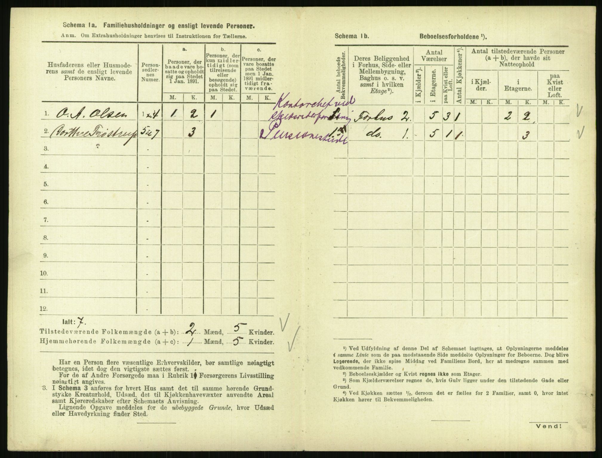 RA, 1891 census for 0903 Arendal, 1891, p. 125