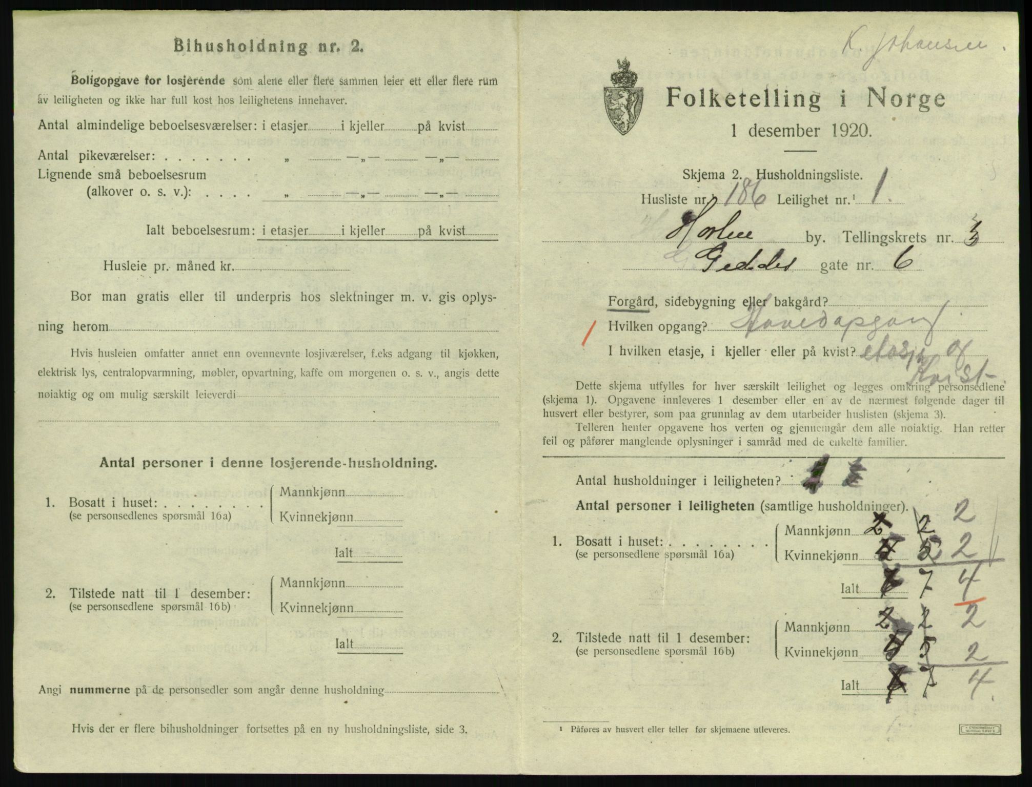 SAKO, 1920 census for Horten, 1920, p. 4719