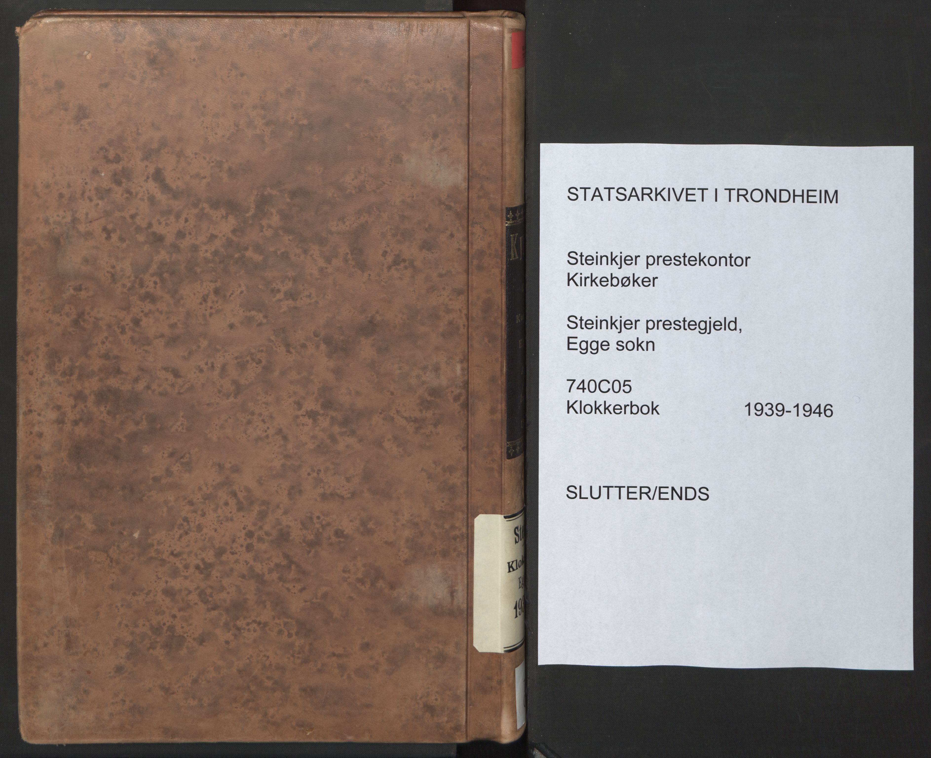 Ministerialprotokoller, klokkerbøker og fødselsregistre - Nord-Trøndelag, SAT/A-1458/740/L0384: Parish register (copy) no. 740C05, 1939-1946