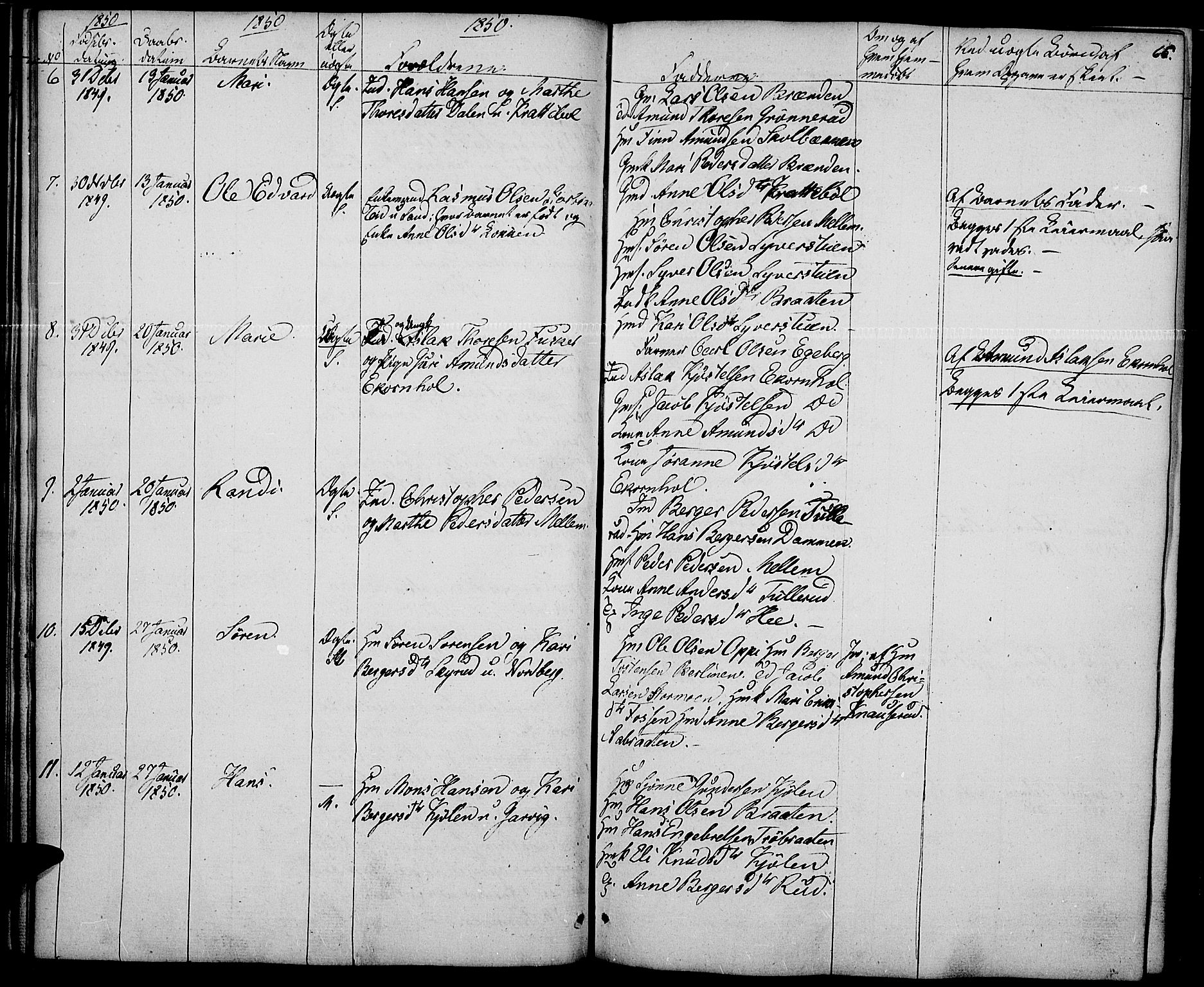 Nord-Odal prestekontor, AV/SAH-PREST-032/H/Ha/Haa/L0002: Parish register (official) no. 2, 1839-1850, p. 65