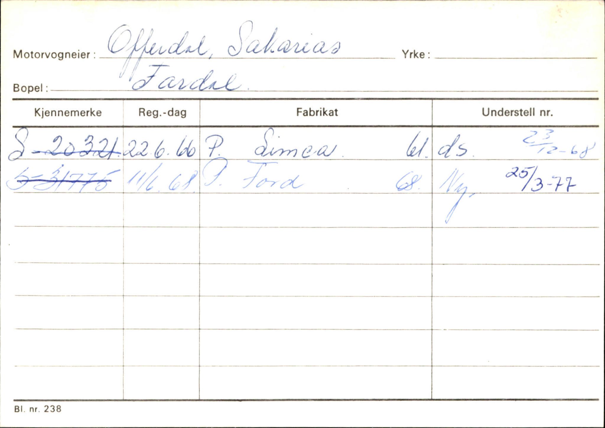 Statens vegvesen, Sogn og Fjordane vegkontor, AV/SAB-A-5301/4/F/L0124: Eigarregister Sogndal A-U, 1945-1975, p. 1909