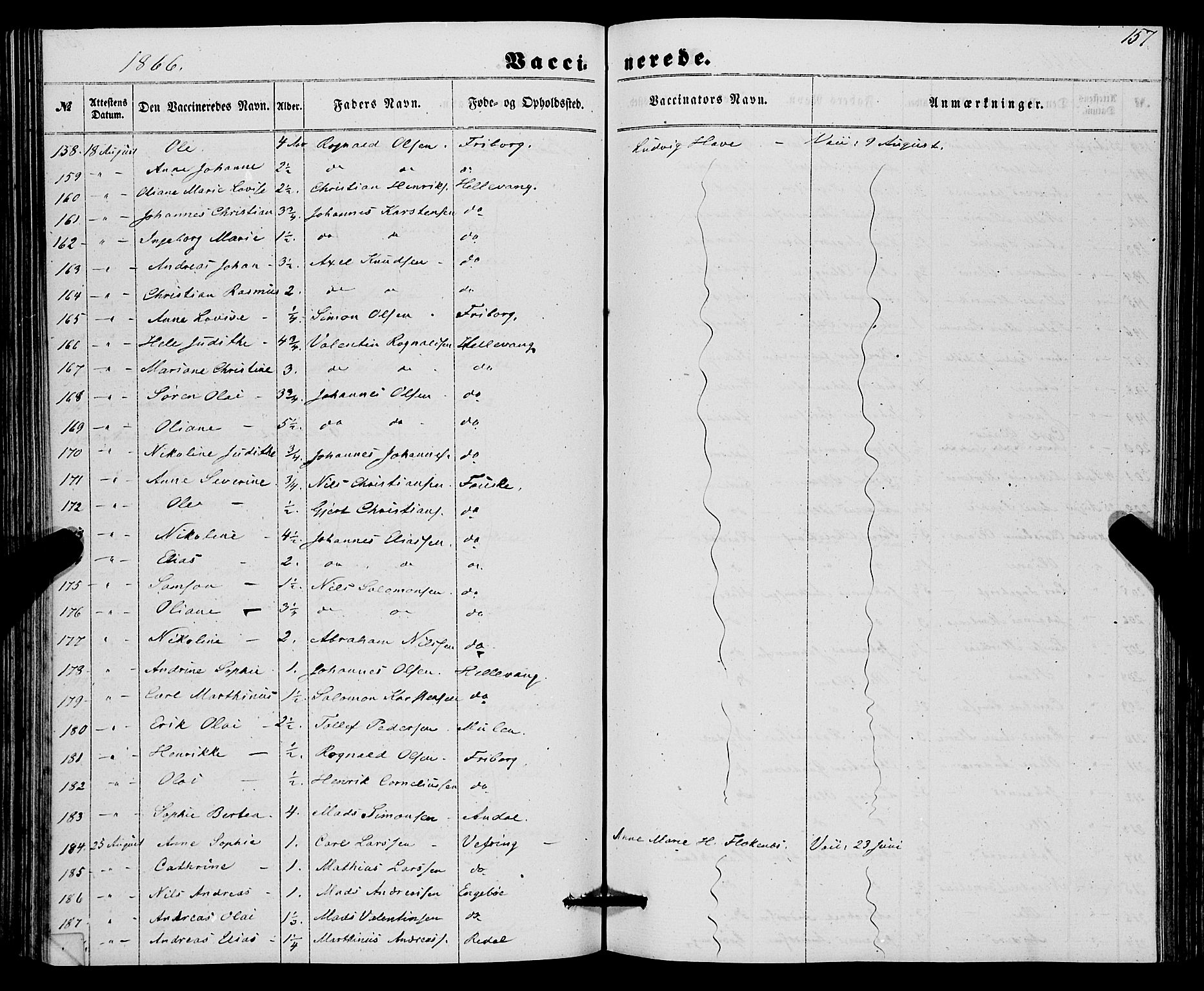 Førde sokneprestembete, AV/SAB-A-79901/H/Haa/Haaa/L0010: Parish register (official) no. A 10, 1861-1876, p. 157