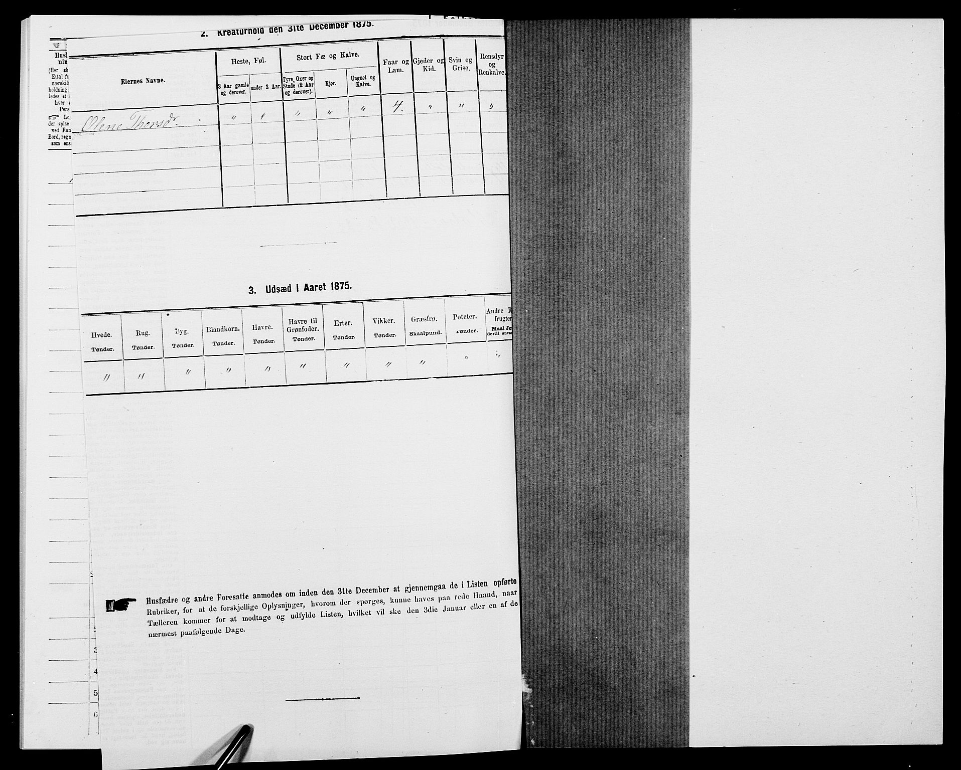 SAK, 1875 census for 1029P Sør-Audnedal, 1875, p. 1365