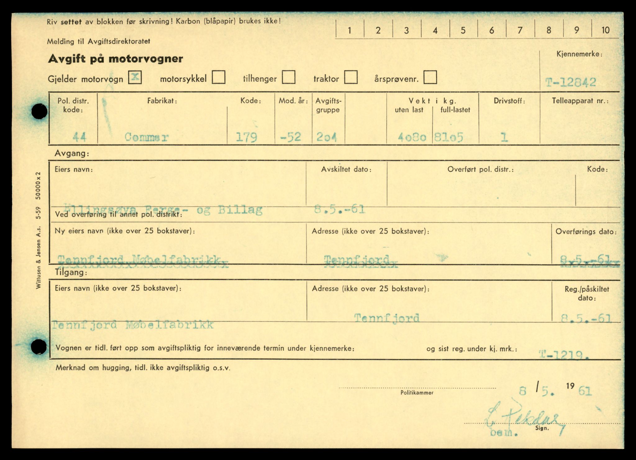 Møre og Romsdal vegkontor - Ålesund trafikkstasjon, AV/SAT-A-4099/F/Fe/L0036: Registreringskort for kjøretøy T 12831 - T 13030, 1927-1998, p. 277