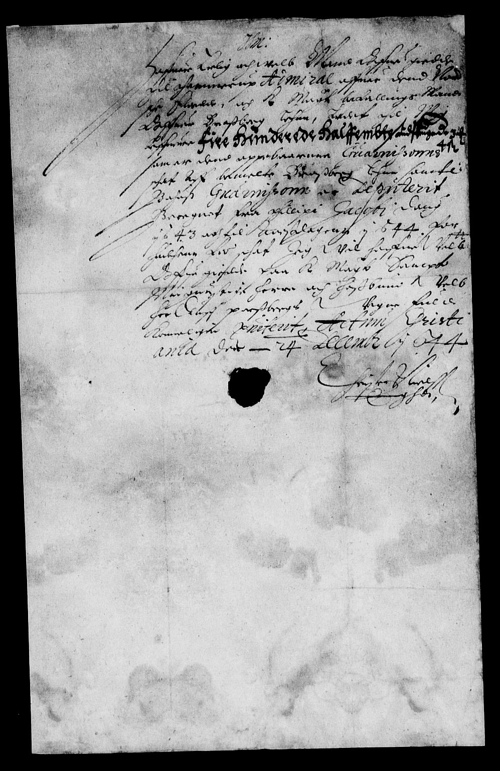 Rentekammeret inntil 1814, Reviderte regnskaper, Lensregnskaper, AV/RA-EA-5023/R/Rb/Rbp/L0030: Bratsberg len, 1643-1645