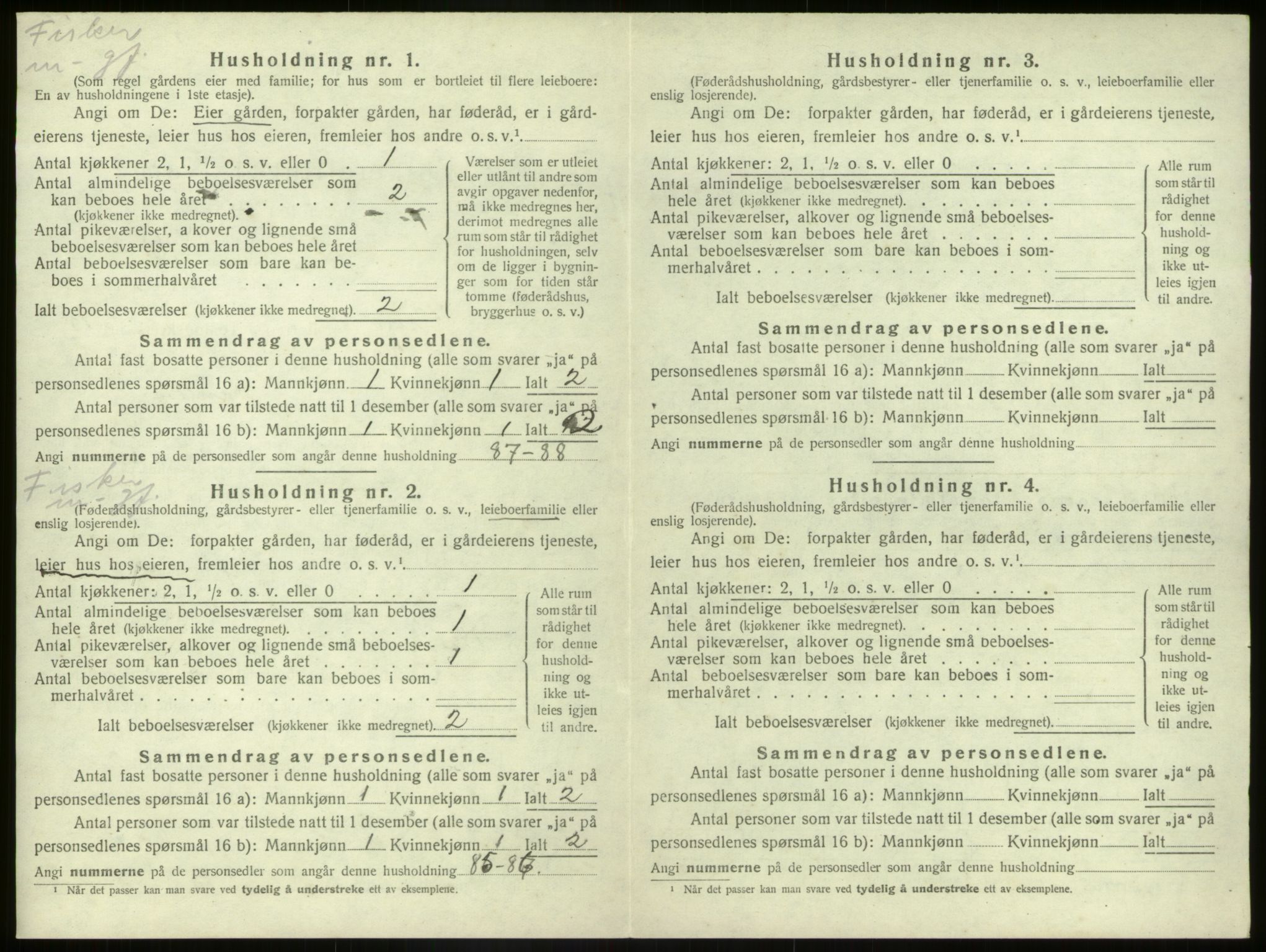 SAB, 1920 census for Kinn, 1920, p. 681