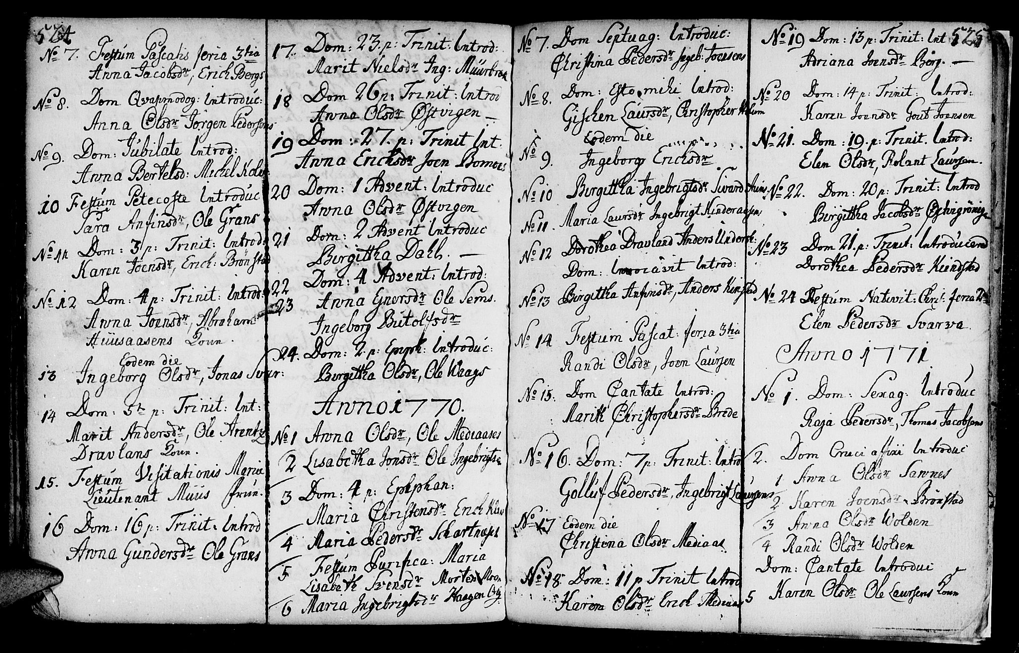 Ministerialprotokoller, klokkerbøker og fødselsregistre - Nord-Trøndelag, SAT/A-1458/749/L0467: Parish register (official) no. 749A01, 1733-1787, p. 524-525