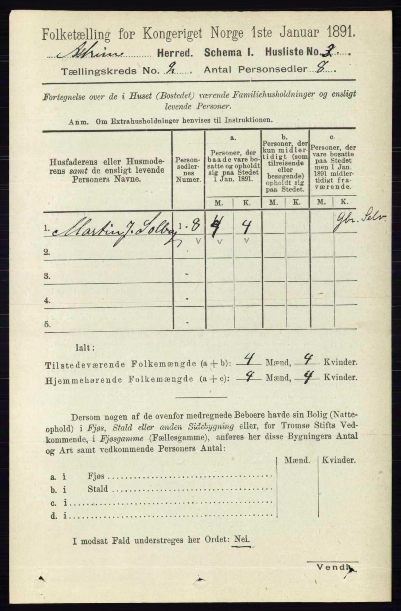 RA, 1891 census for 0124 Askim, 1891, p. 234