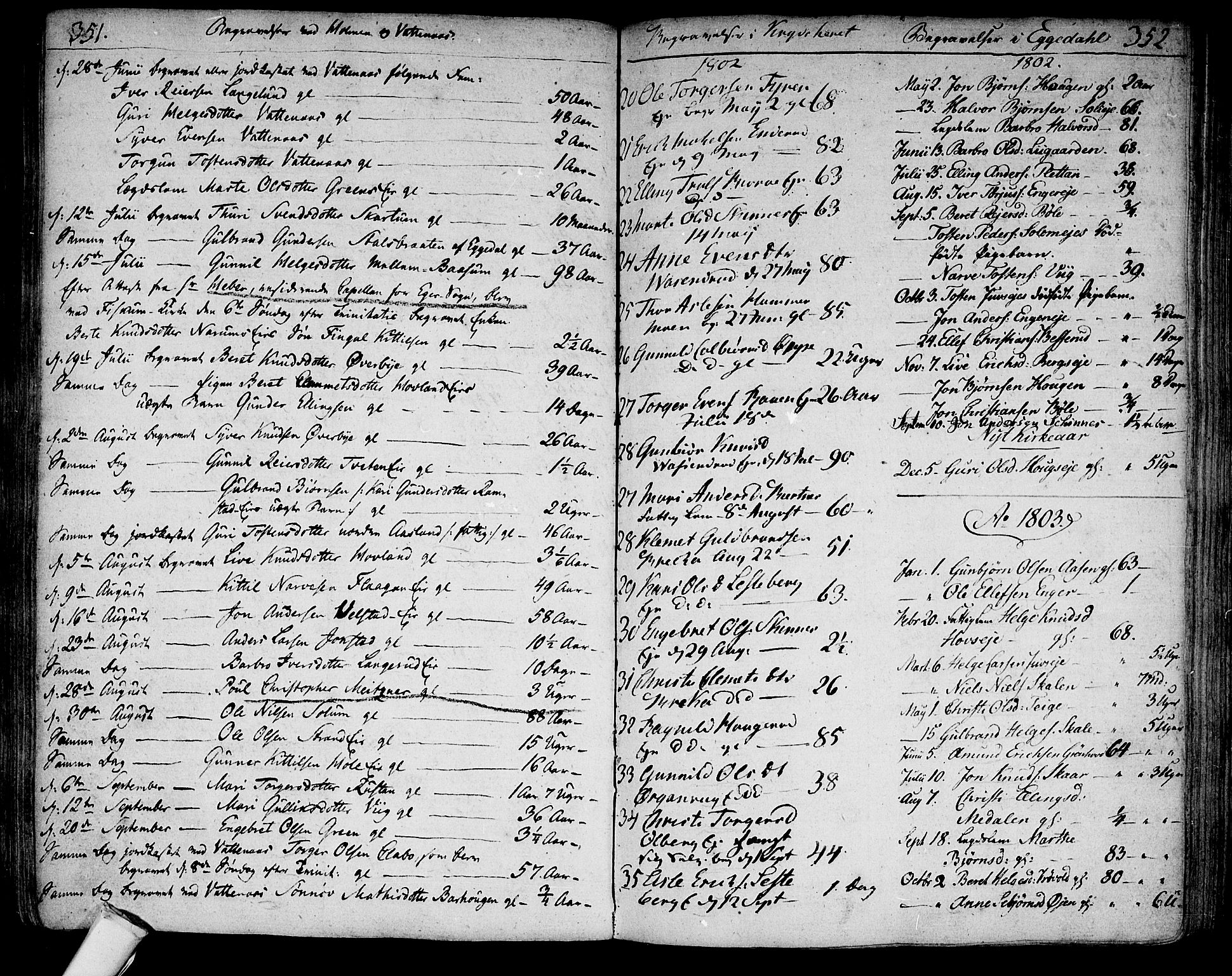 Sigdal kirkebøker, SAKO/A-245/F/Fa/L0003: Parish register (official) no. I 3, 1793-1811, p. 351-352