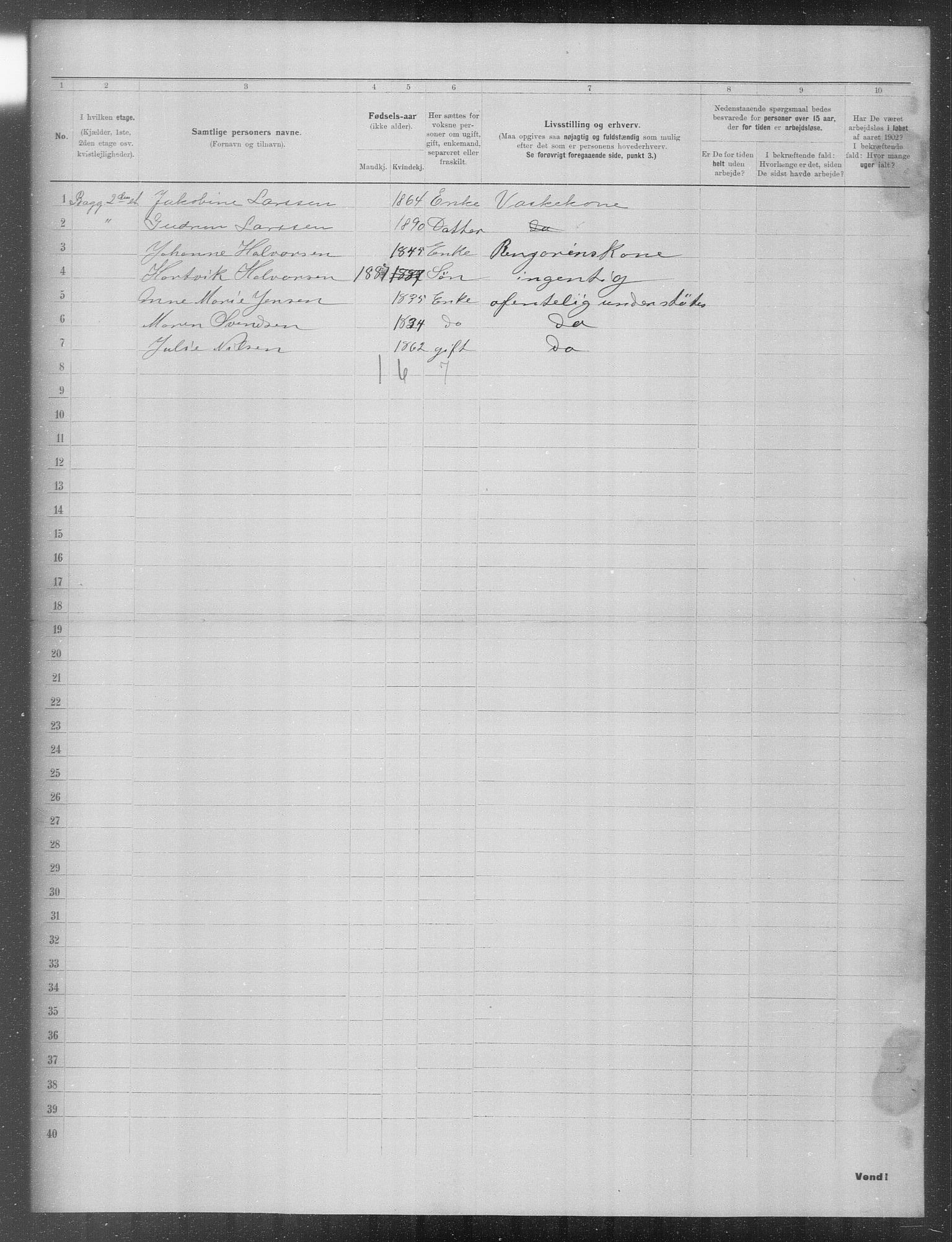 OBA, Municipal Census 1902 for Kristiania, 1902, p. 23037